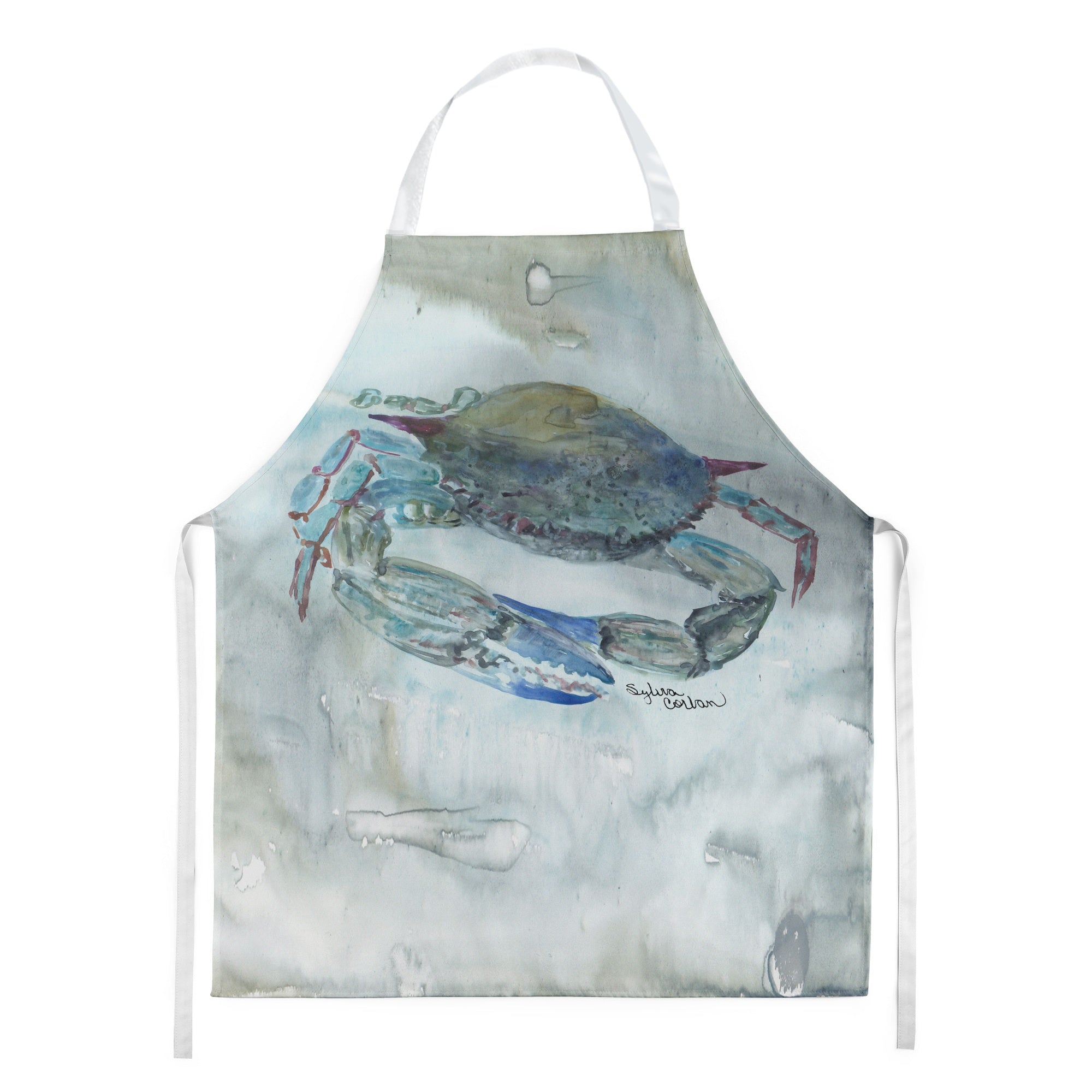Caroline'S Treasures Sc2003Apron Blue Crab Watercolor Kitchen-Aprons