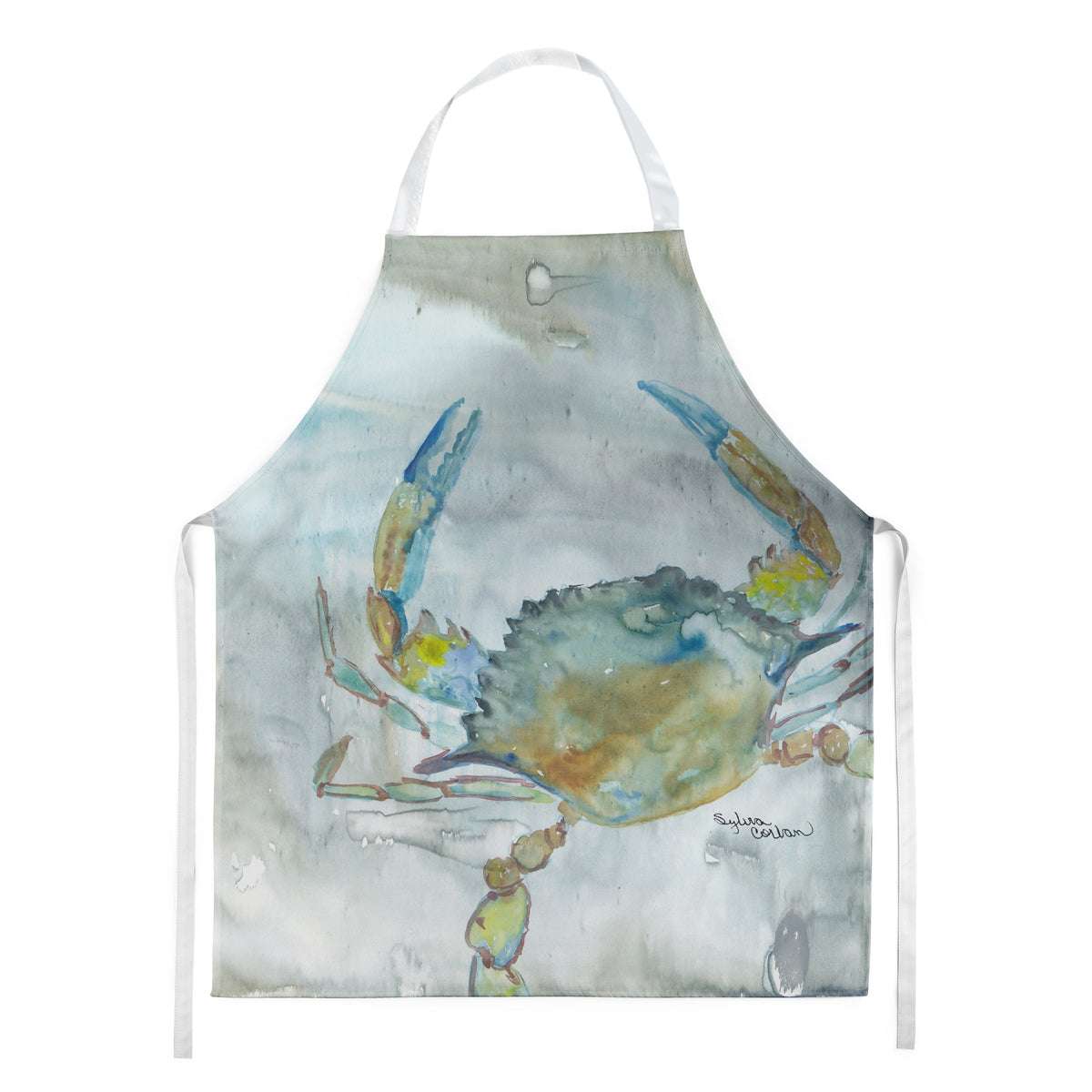 Caroline'S Treasures Sc2004Apron Blue Crab #2 Watercolor Kitchen-Aprons