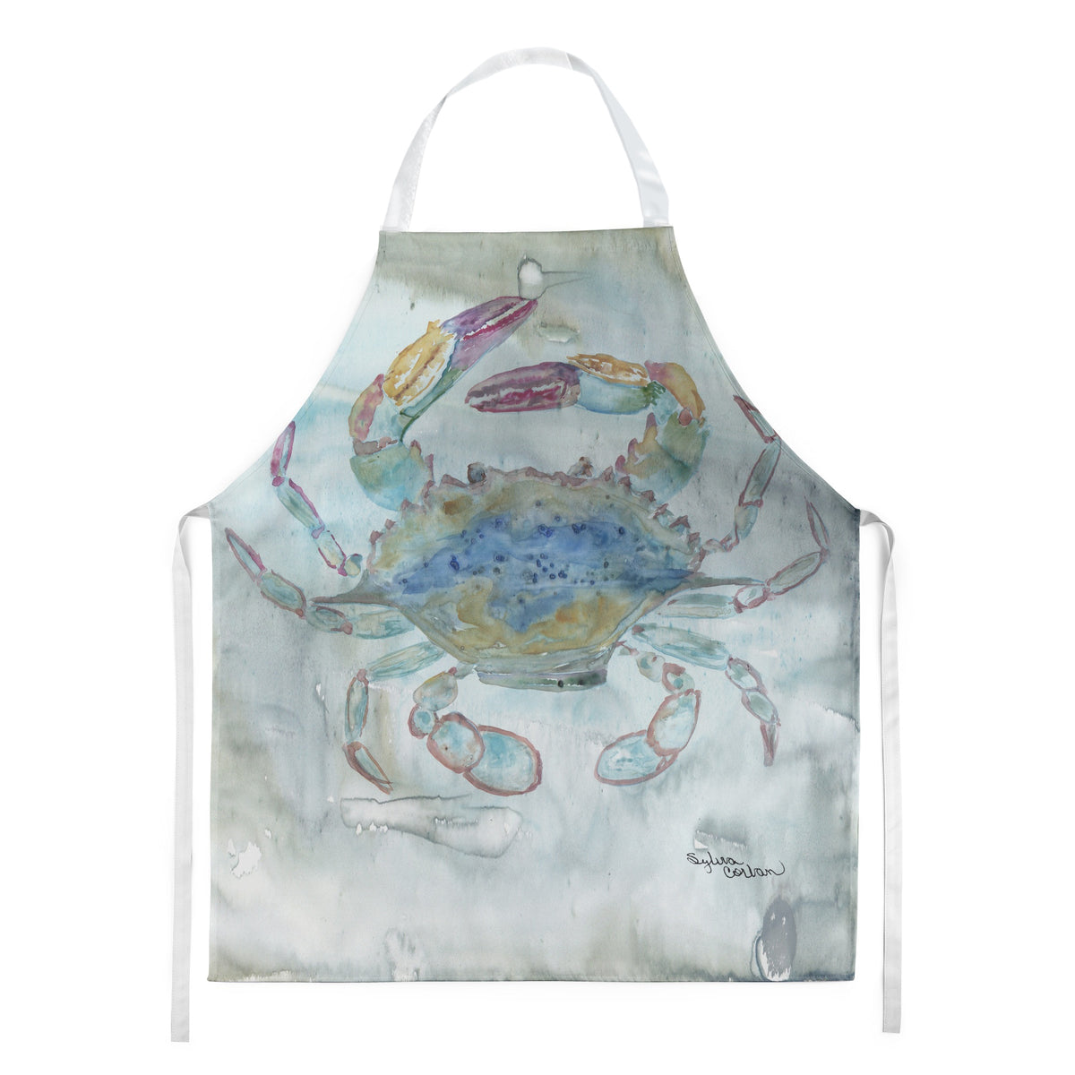 Caroline'S Treasures Sc2005Apron Female Blue Crab Watercolor Kitchen-Aprons