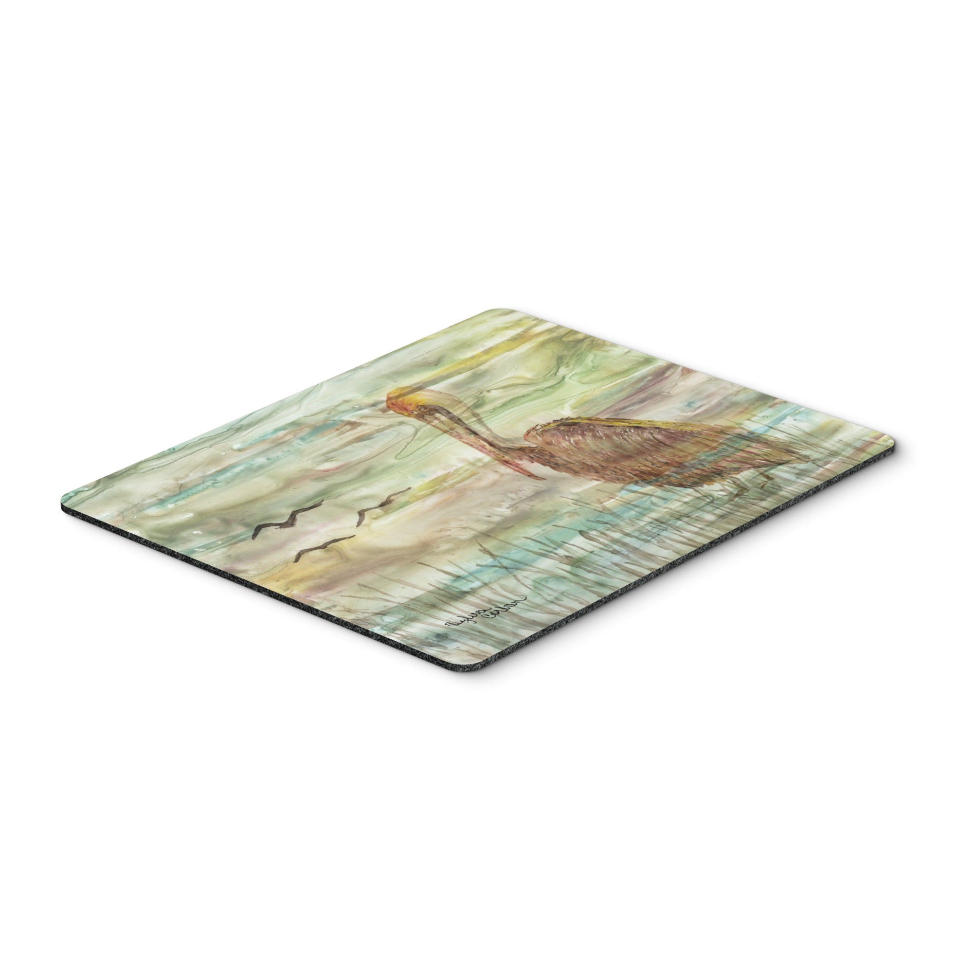 Brown Pelican Sunset Mouse Pad, Hot Pad Or Trivet