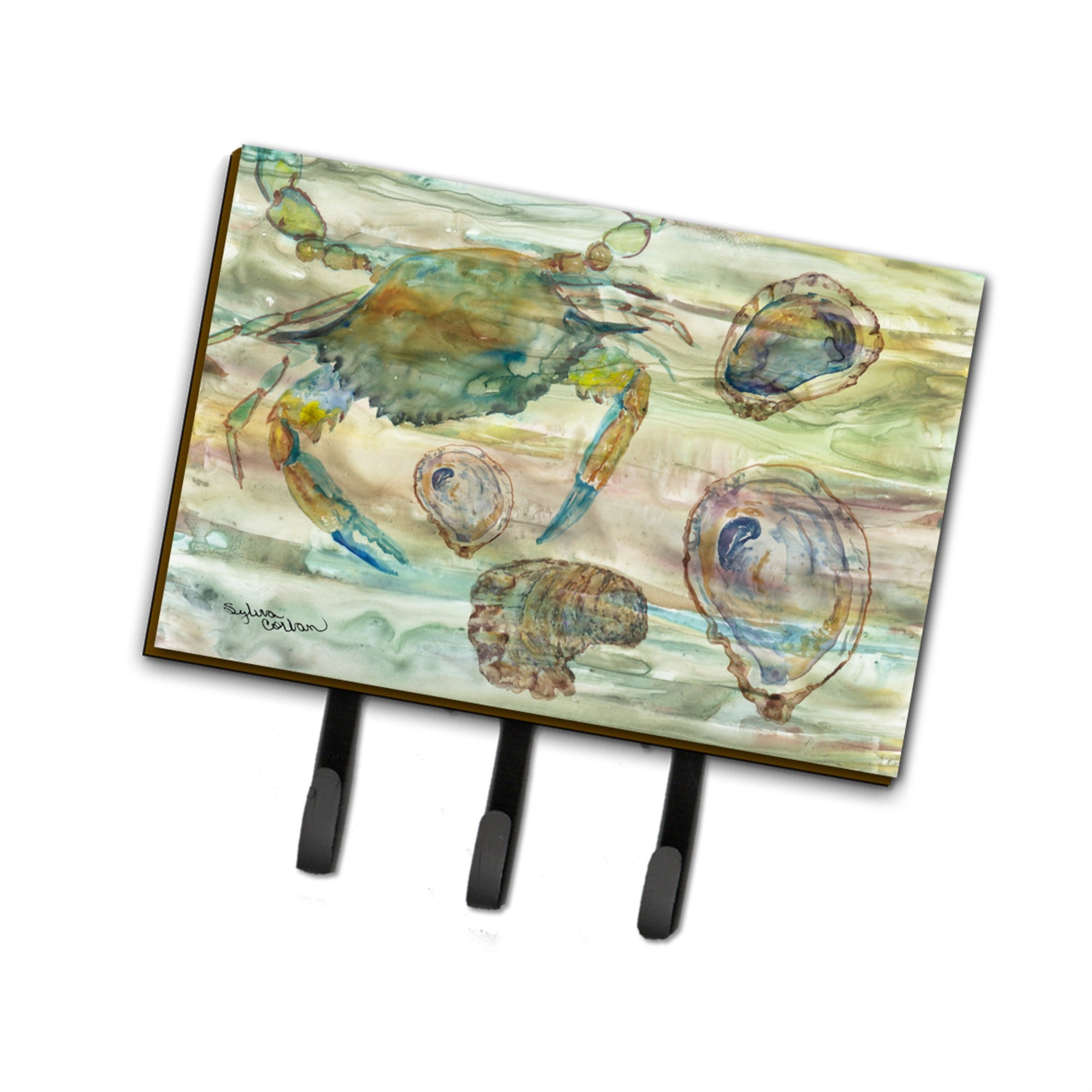 Crab, Shrimp And Oyster Sunset Leash Or Key Holder Sc2017Th68
