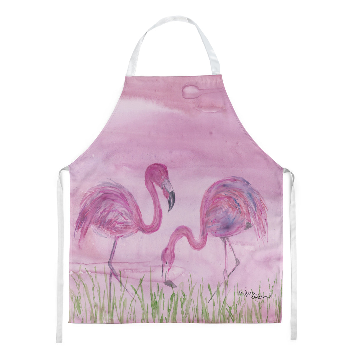 Caroline'S Treasures Sc2018Apron Flamingos Kitchen-Aprons, Multicolor