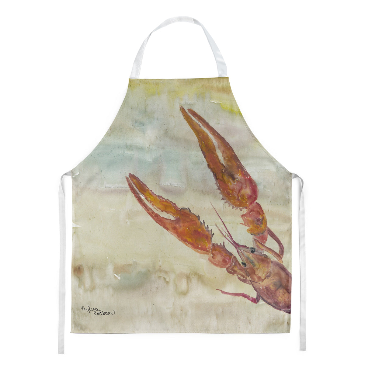 Caroline'S Treasures Sc2021Apron Crawfish Yellow Sky Kitchen-Aprons