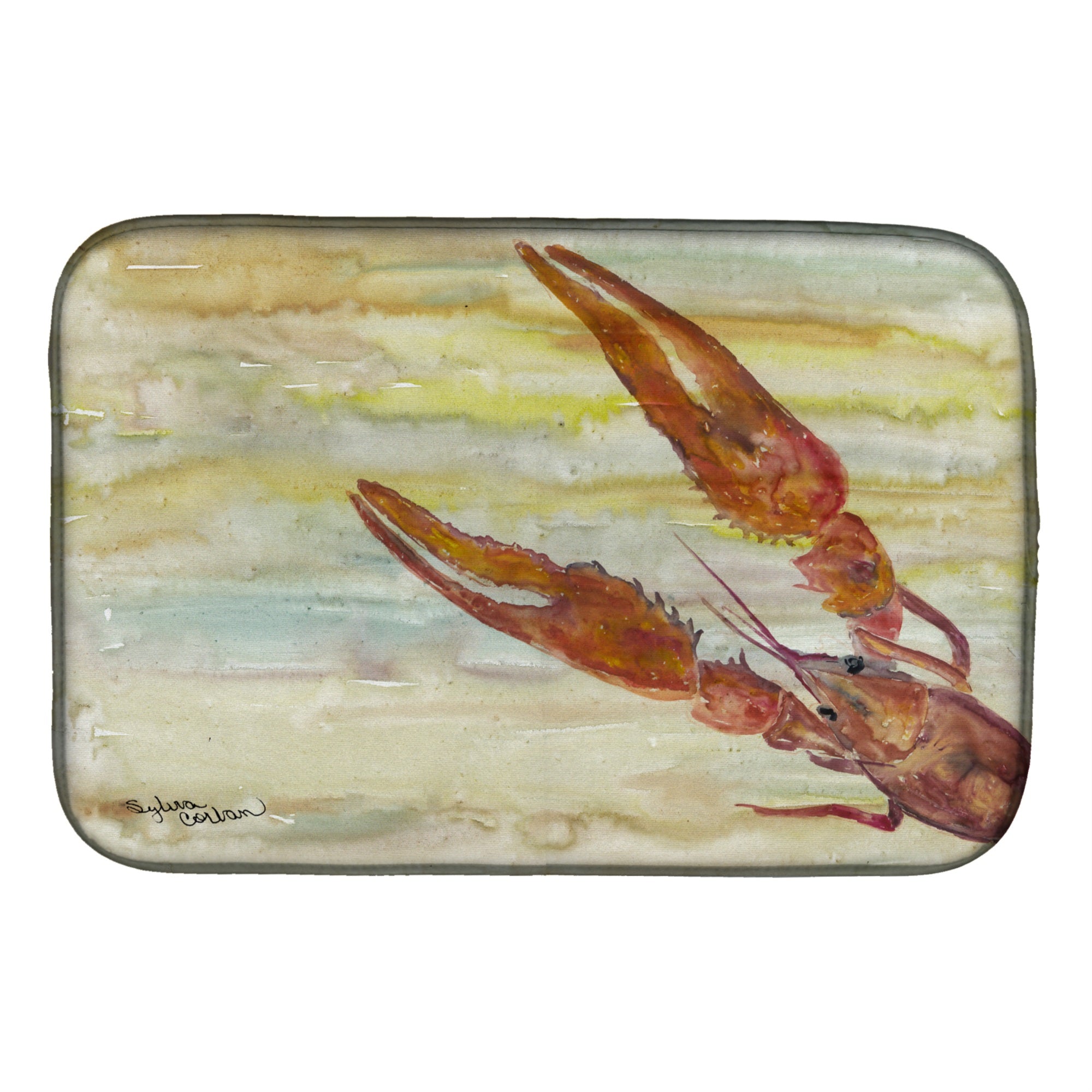 Caroline'S Treasures Sc2021Ddm Crawfish Yellow Sky Dish-Drying-Mats, 14X21, Multicolor