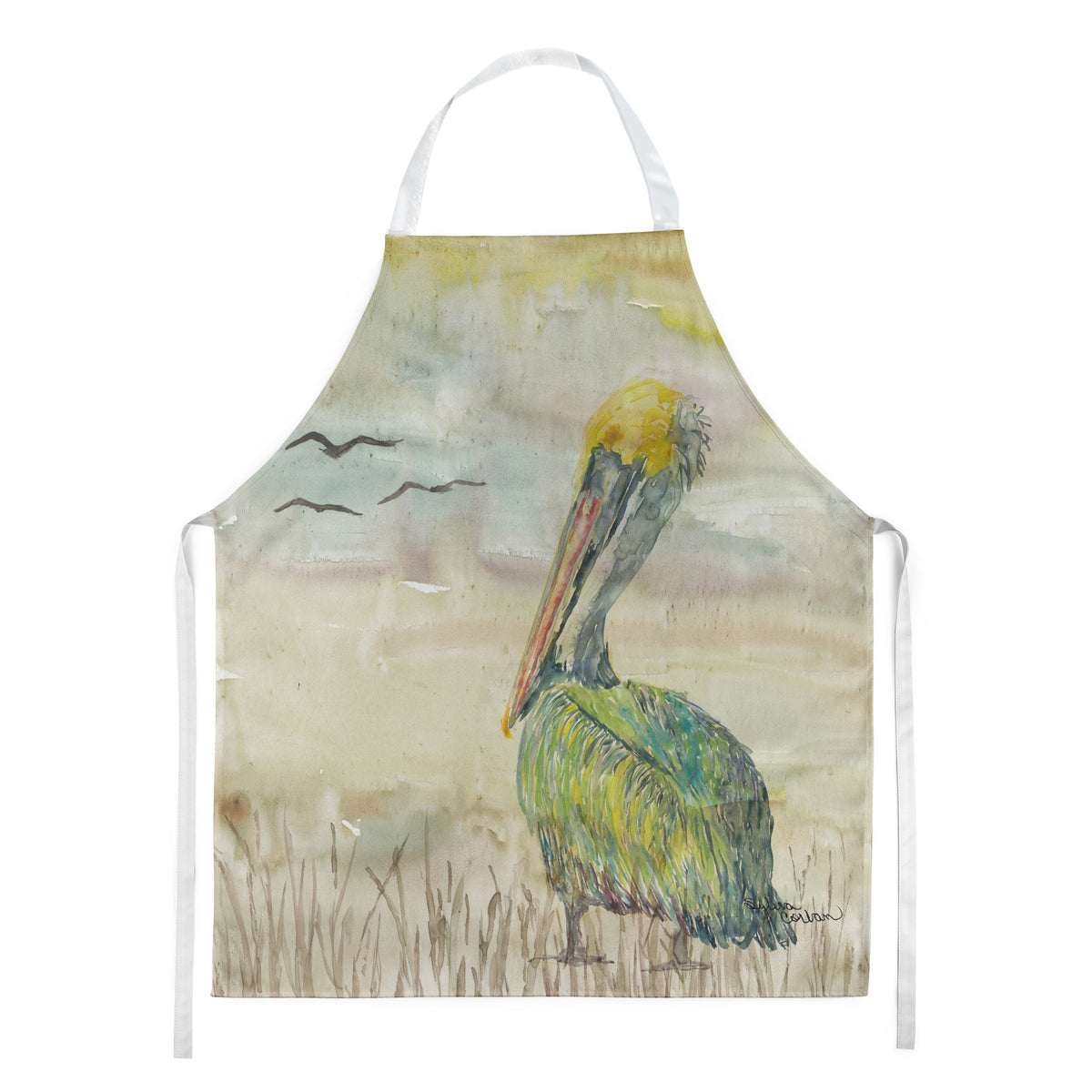 Caroline'S Treasures Sc2024Apron Pelican Yellow Sky Kitchen-Aprons