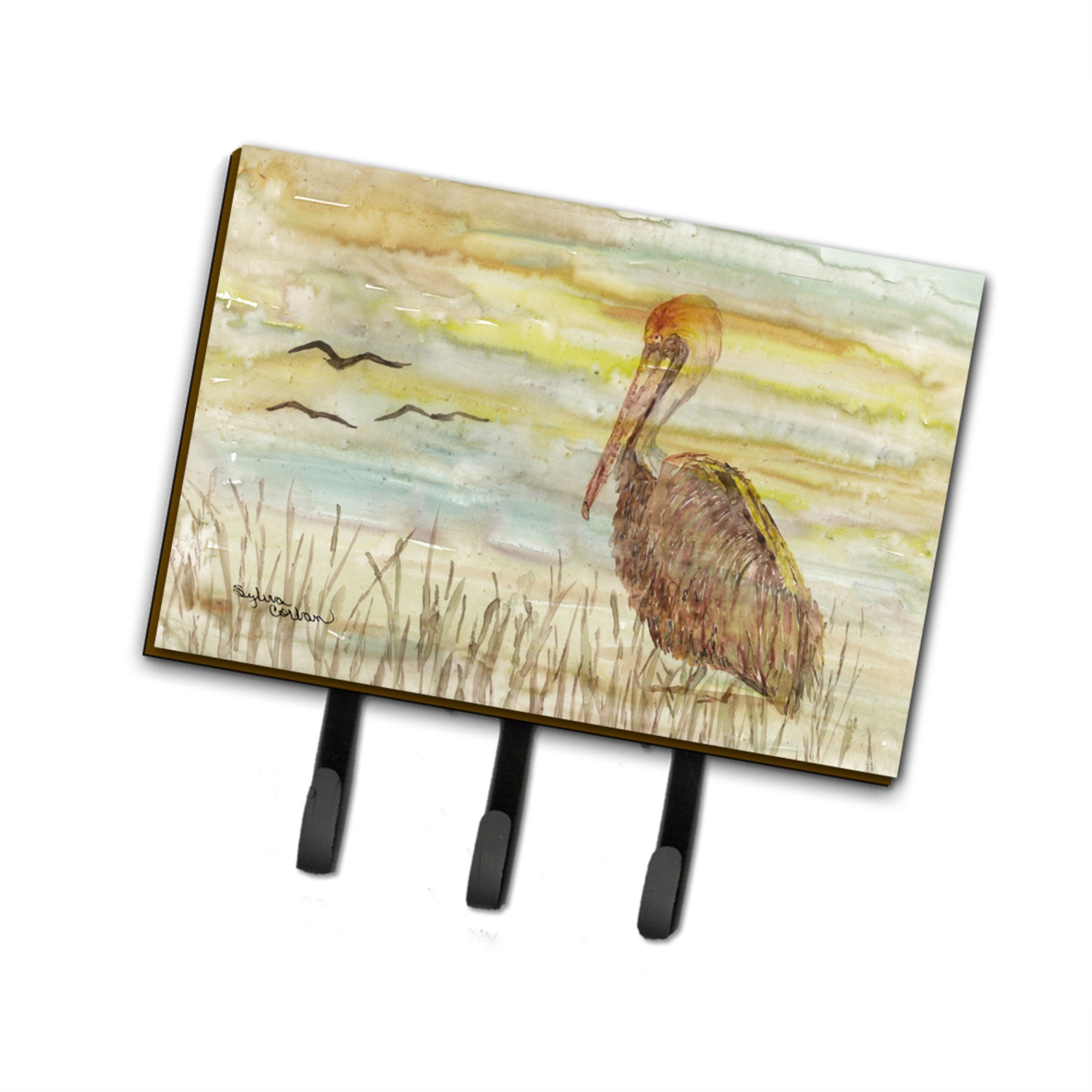 Brown Pelican Yellow Sky Leash Or Key Holder Sc2025Th68