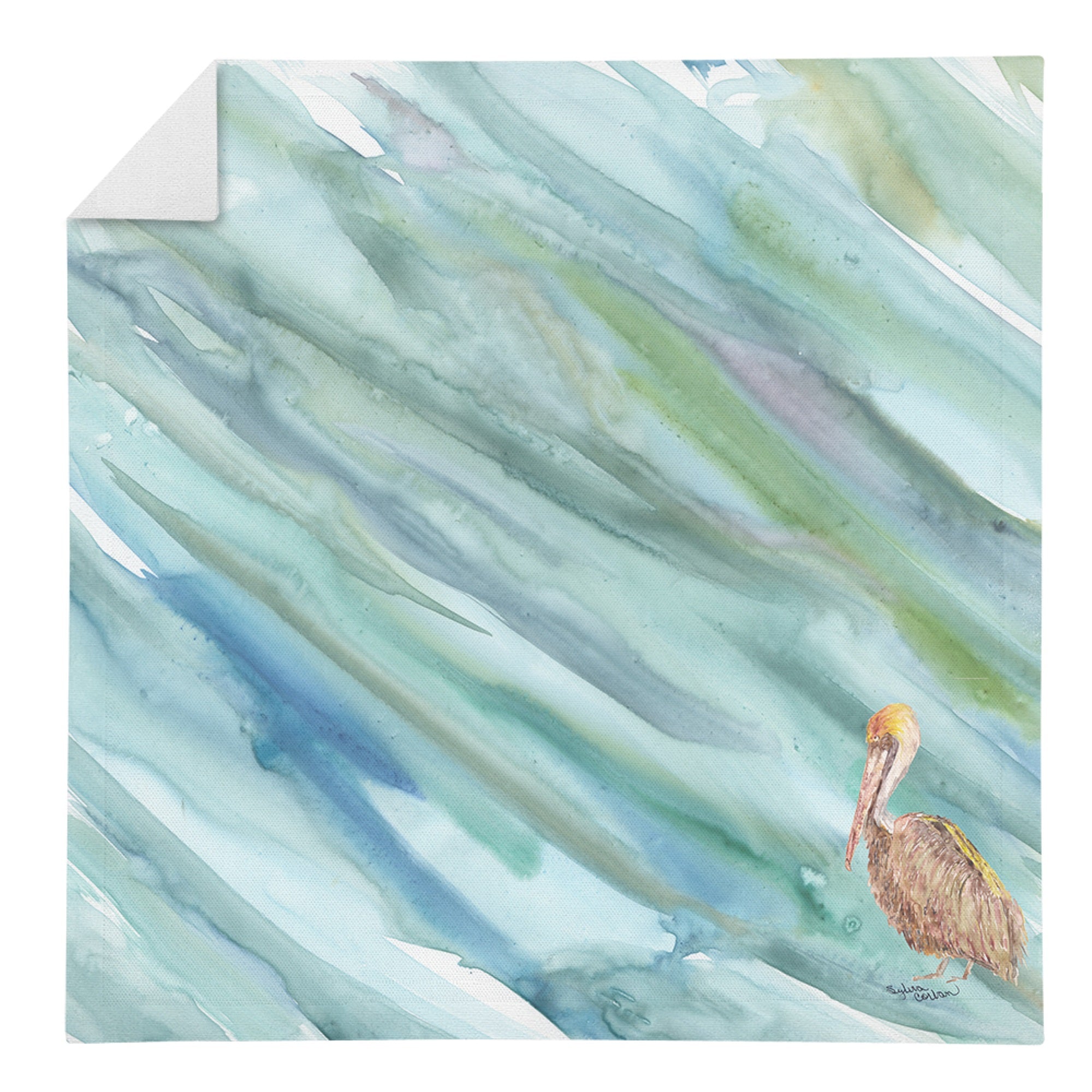 Brown Pelican On Blue Napkin Sc2050Nap