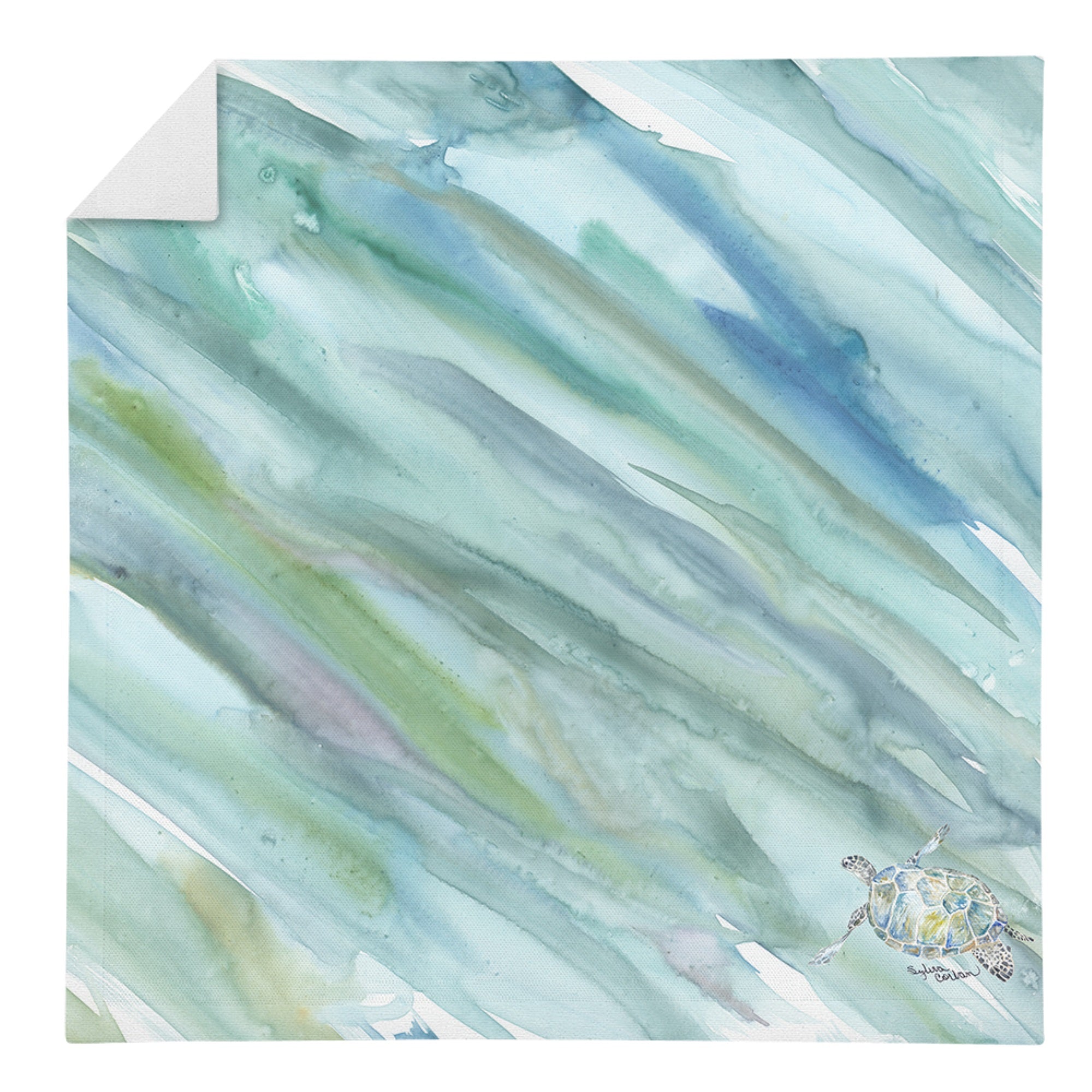 Sea Turtle On Blue Napkin Sc2054Nap