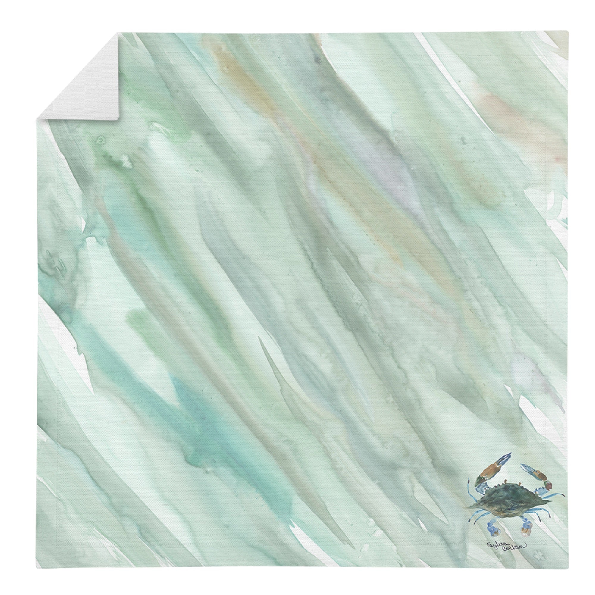 Crab #2 On Sage Green Napkin Sc2060Nap