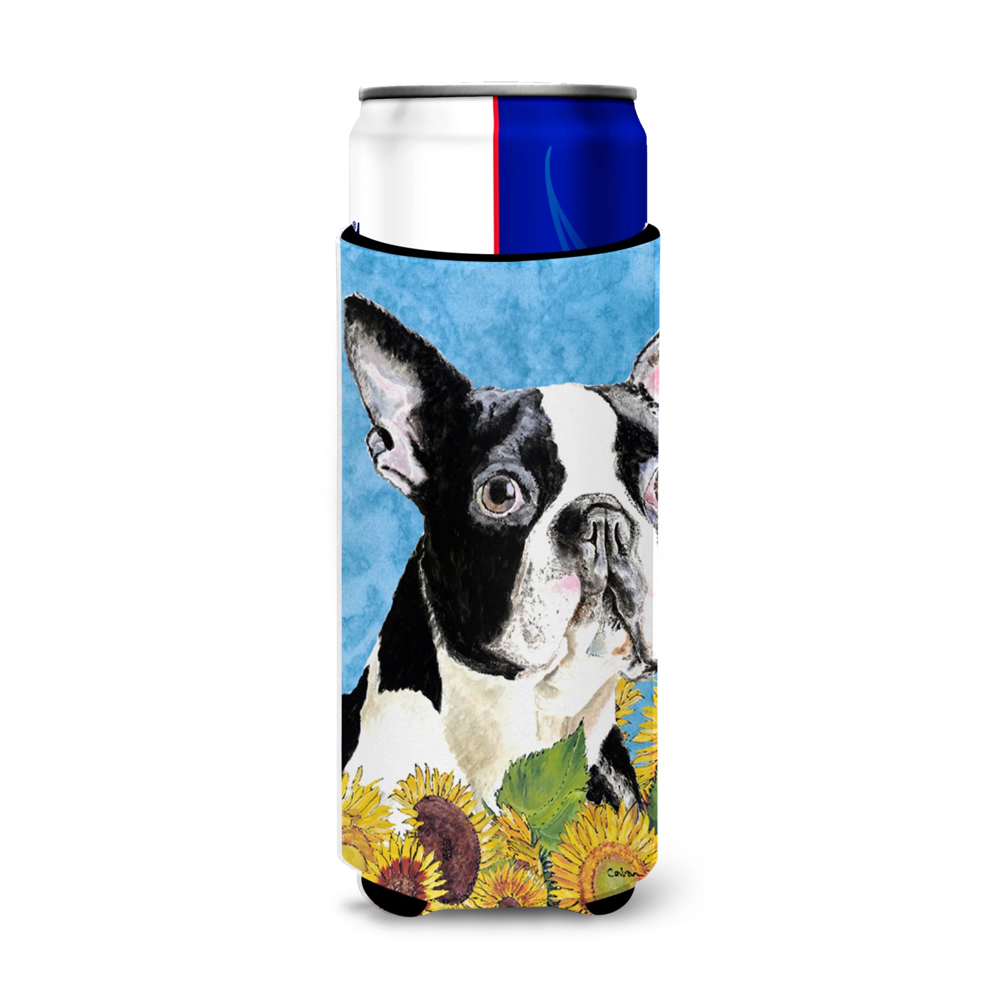 Boston Terrier Ultra Beverage Insulators For Slim Cans Sc9063Muk