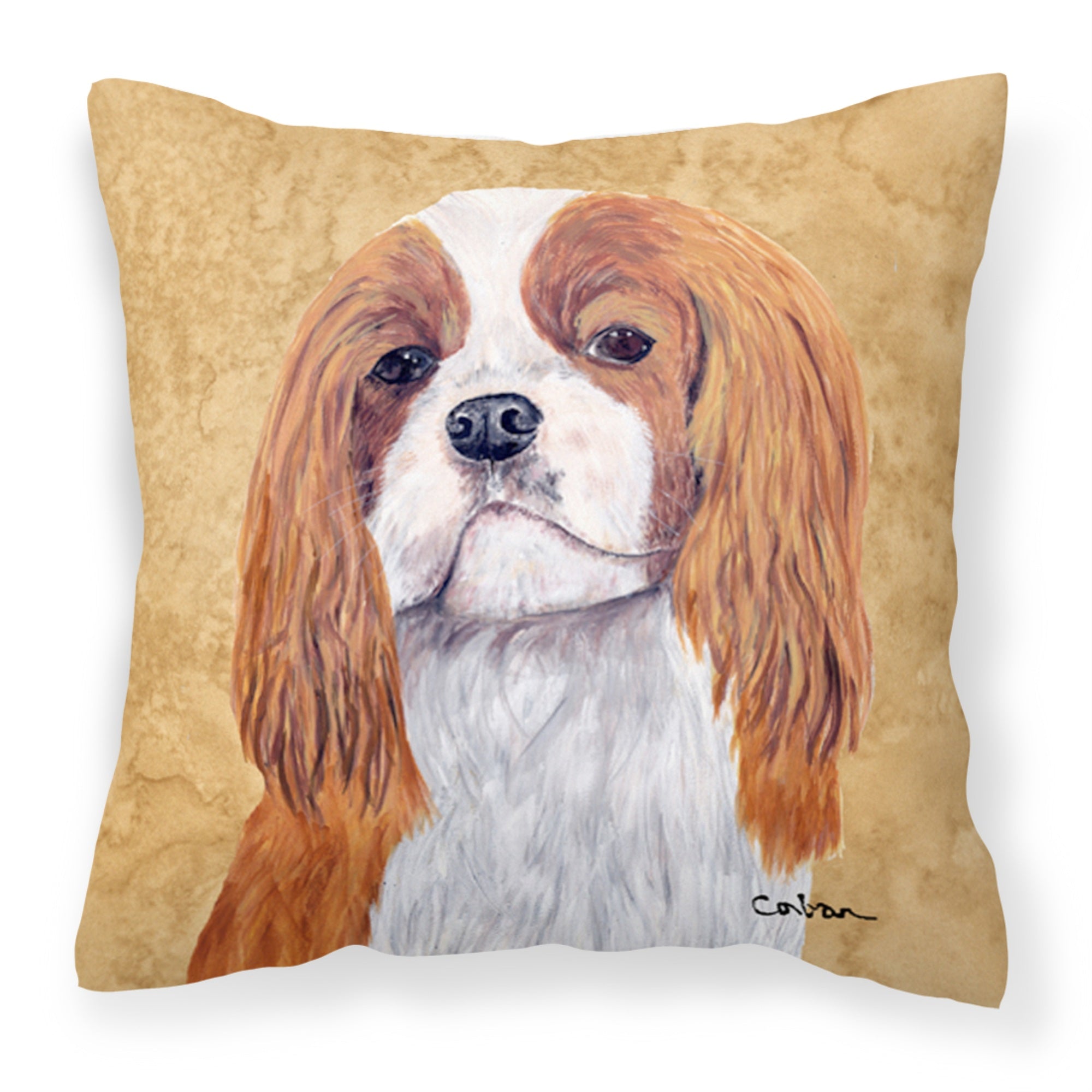 Caroline'S Treasures Sc9118Pw1414 Cavalier Spaniel Decorative Canvas Fabric Pillow, Large, Multicolor