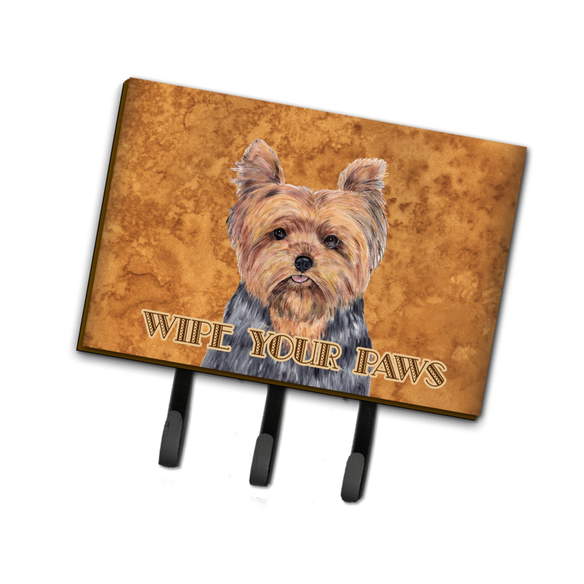Caroline'S Treasures Sc9123Th68 Yorkie Wipe Your Paws Leash Or Key Holder, Large, Multicolor