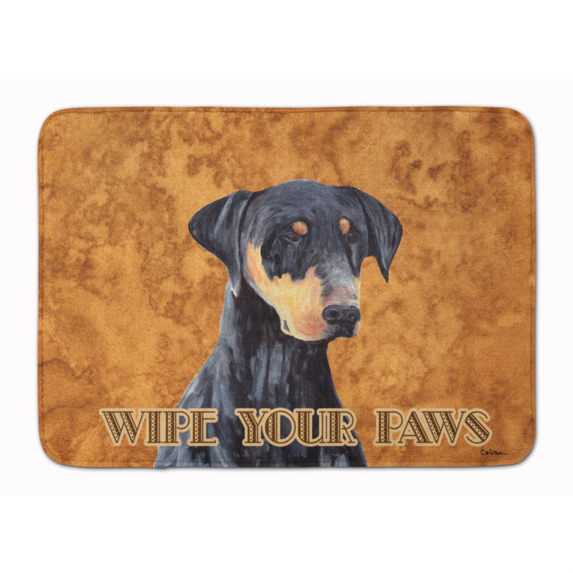 Caroline'S Treasures Doberman Wipe Your Paws Floor Mat, 19 X 27, Multicolor