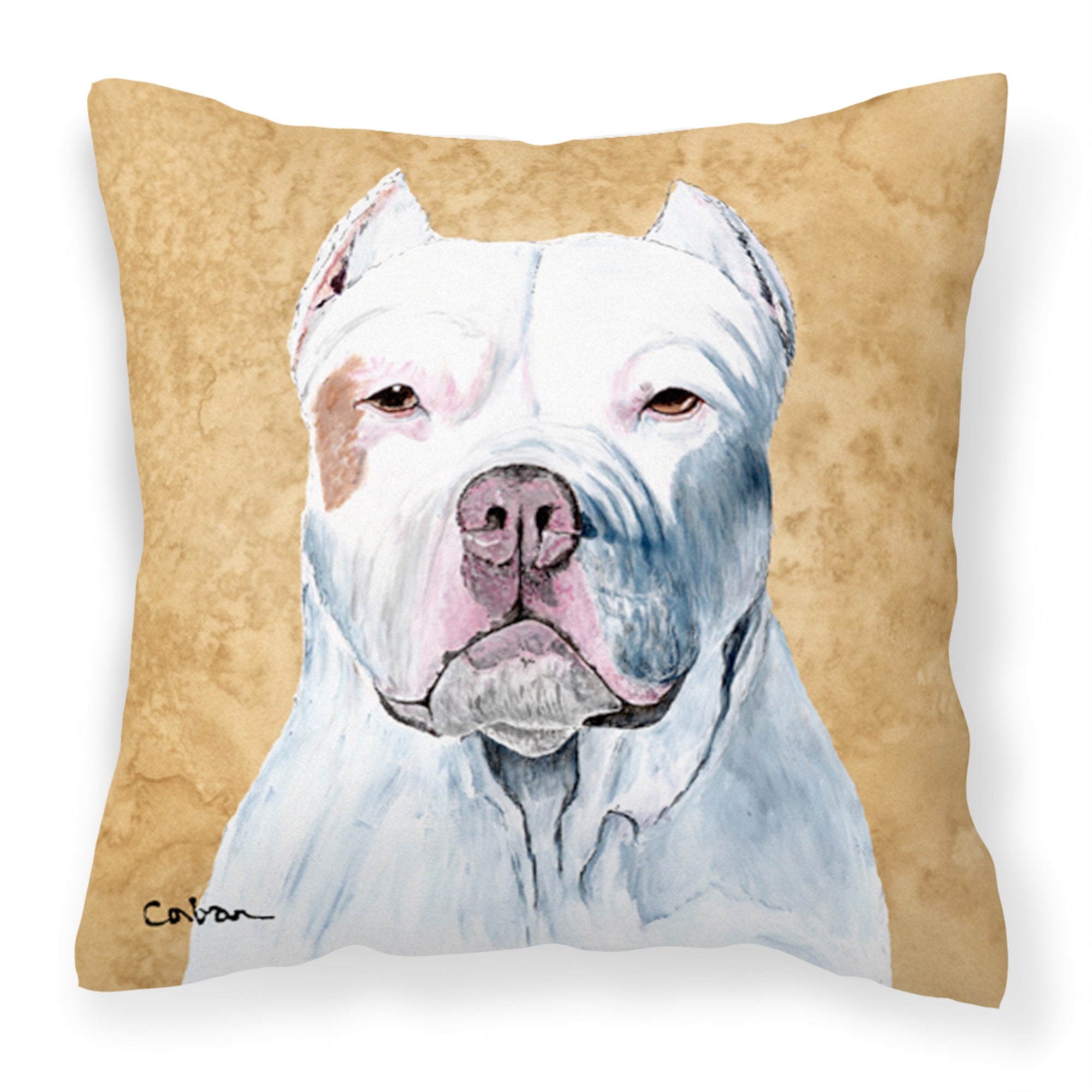 Caroline'S Treasures Sc9130Pw1414 Pit Bull Decorative Canvas Fabric Pillow, Large, Multicolor
