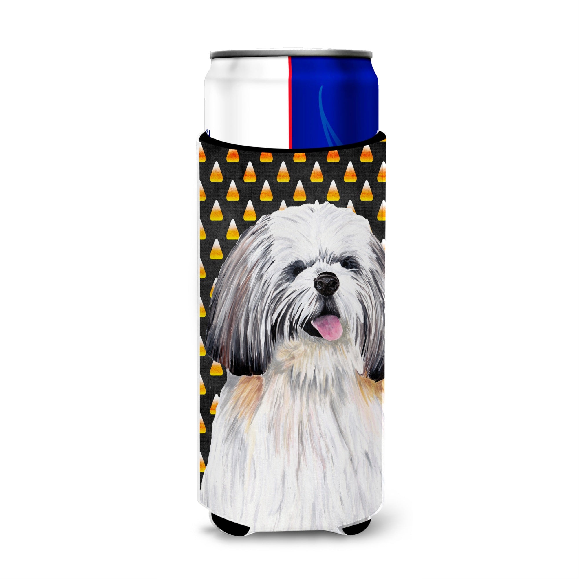 Shih Tzu Candy Corn Halloween Portrait Ultra Beverage Insulators For Slim Cans Sc9164Muk
