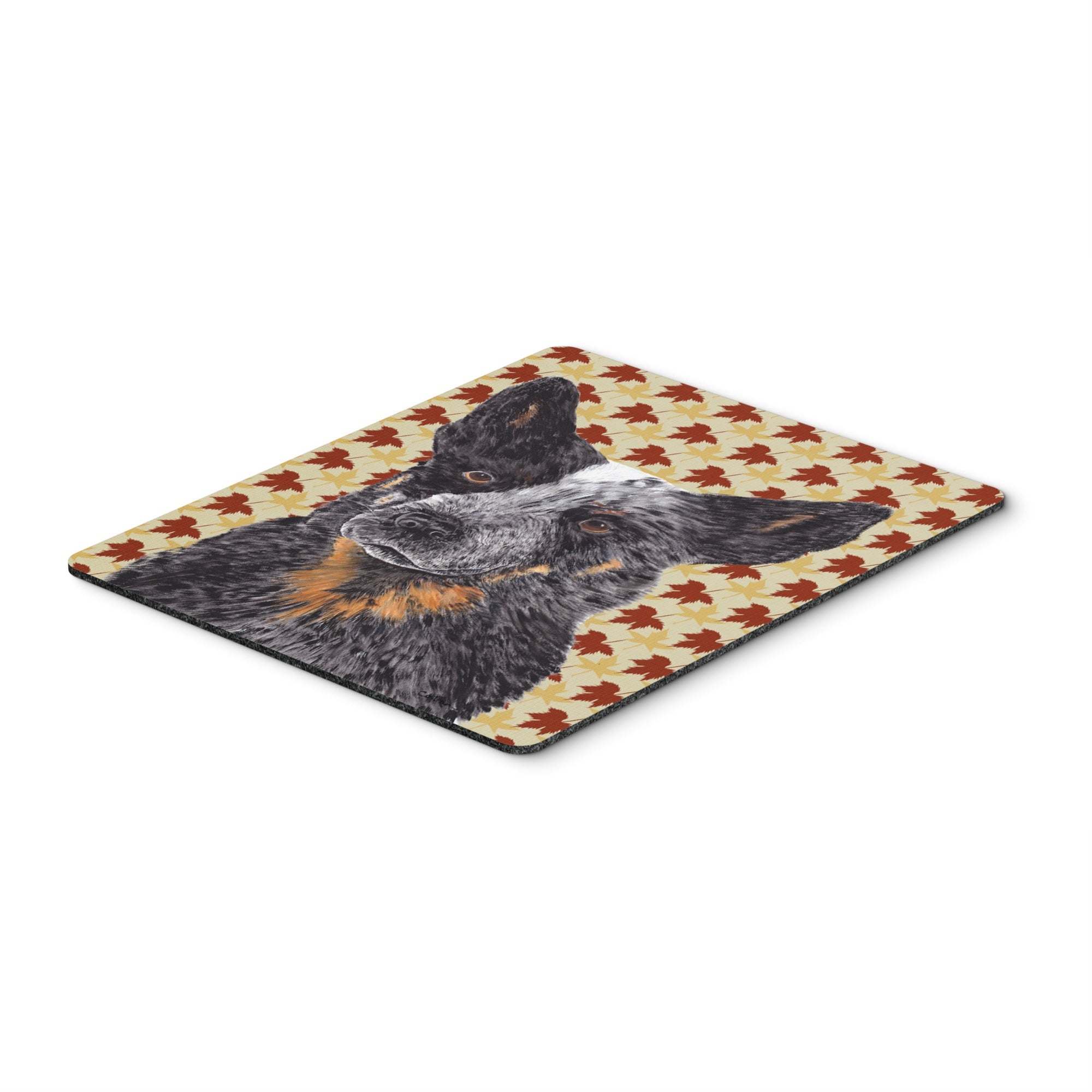 Caroline'S Treasures Australian Cattle Dog Fall Leaves Portrait Mouse Pad/Hot Pad/Trivet (Sc9236Mp)