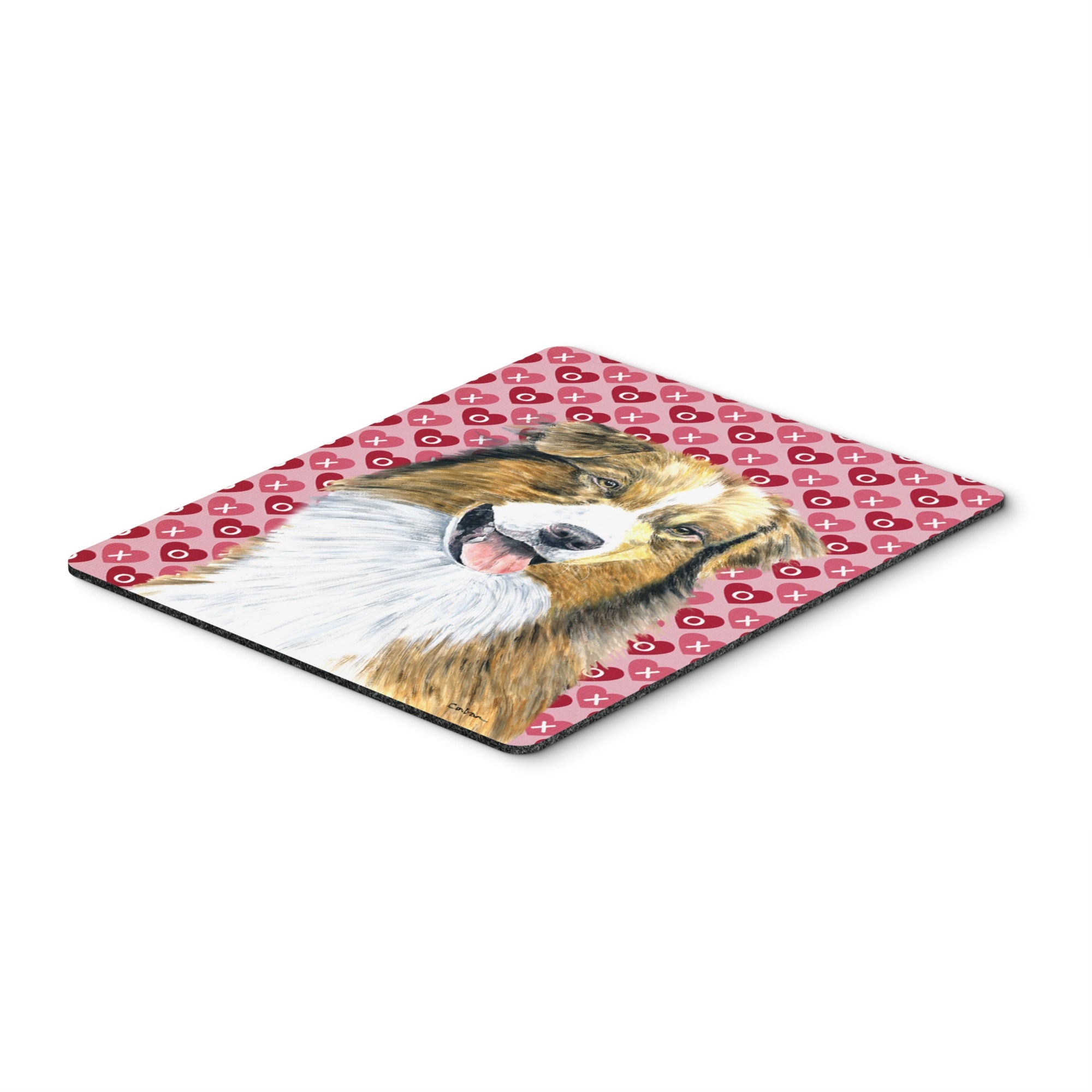Caroline'S Treasures Australian Shepherd Hearts Love Valentine'S Day Mouse Pad/Hot Pad/Trivet (Sc9242Mp)