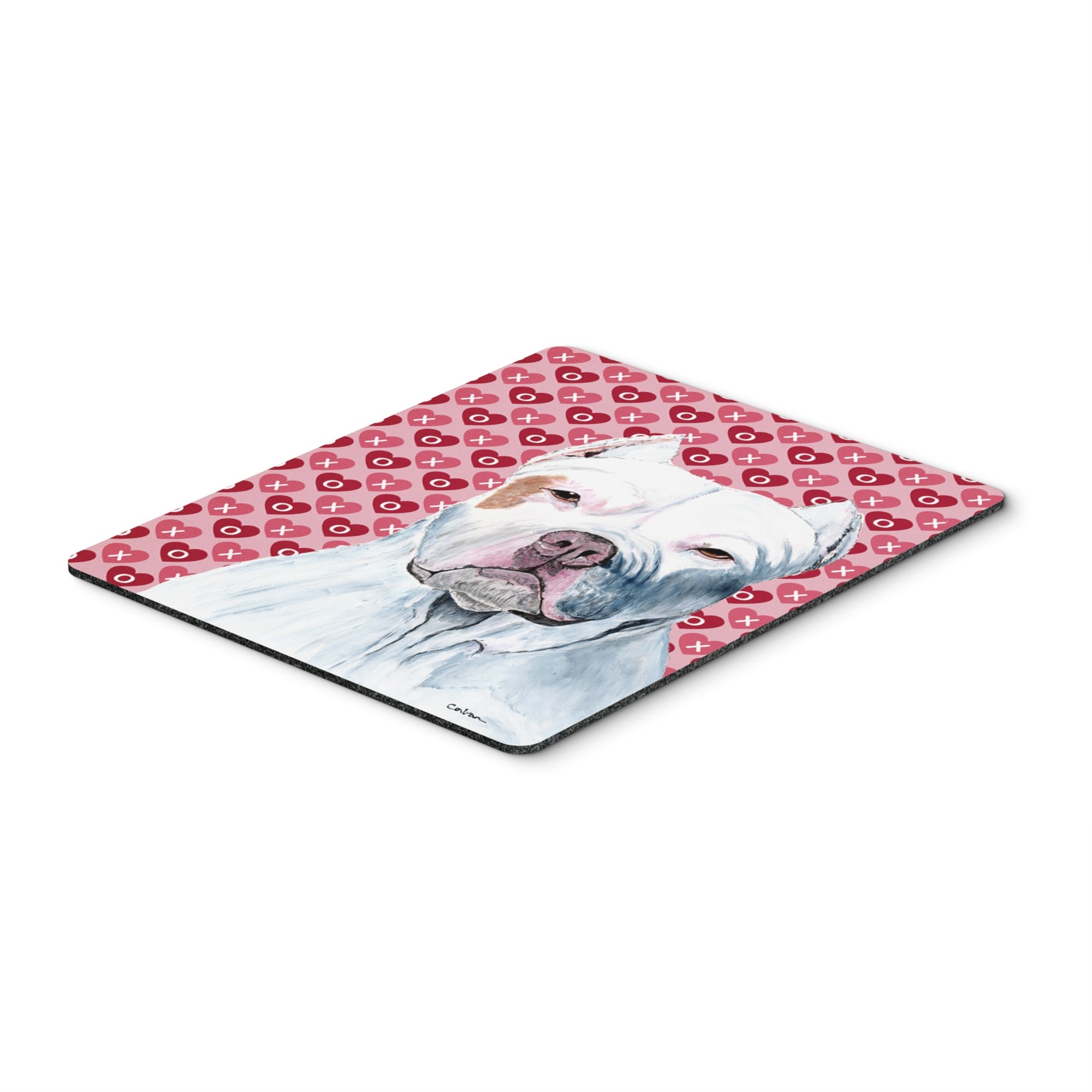 Caroline'S Treasures Pit Bull Hearts Love & Valentine'S Day Portrait Mouse Pad/Hot Pad/Trivet (Sc9258Mp)