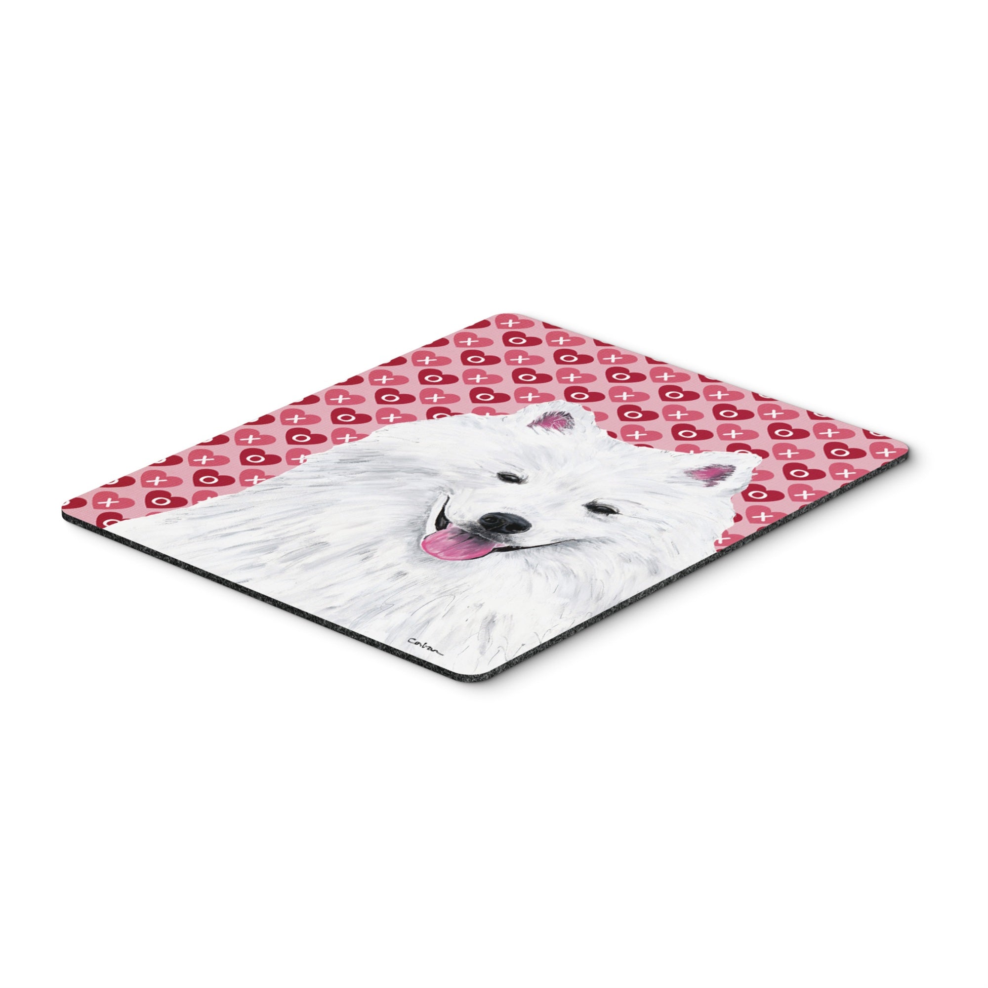 Caroline'S Treasures American Eskimo Hearts Love & Valentine'S Day Mouse Pad/Hot Pad/Trivet (Sc9260Mp)