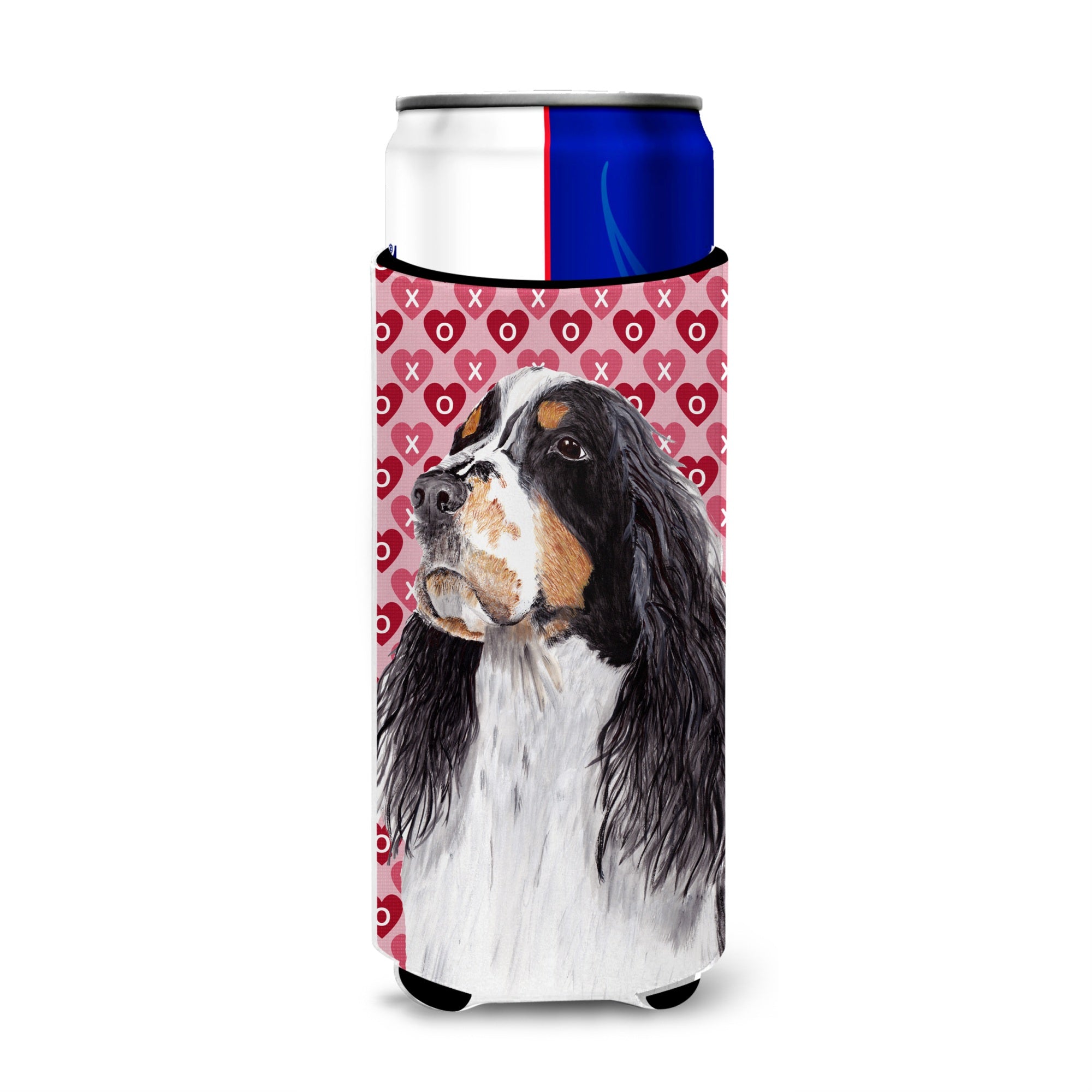 Springer Spaniel Hearts Love Valentine'S Day Ultra Beverage Insulators For Slim Cans Sc9277Muk