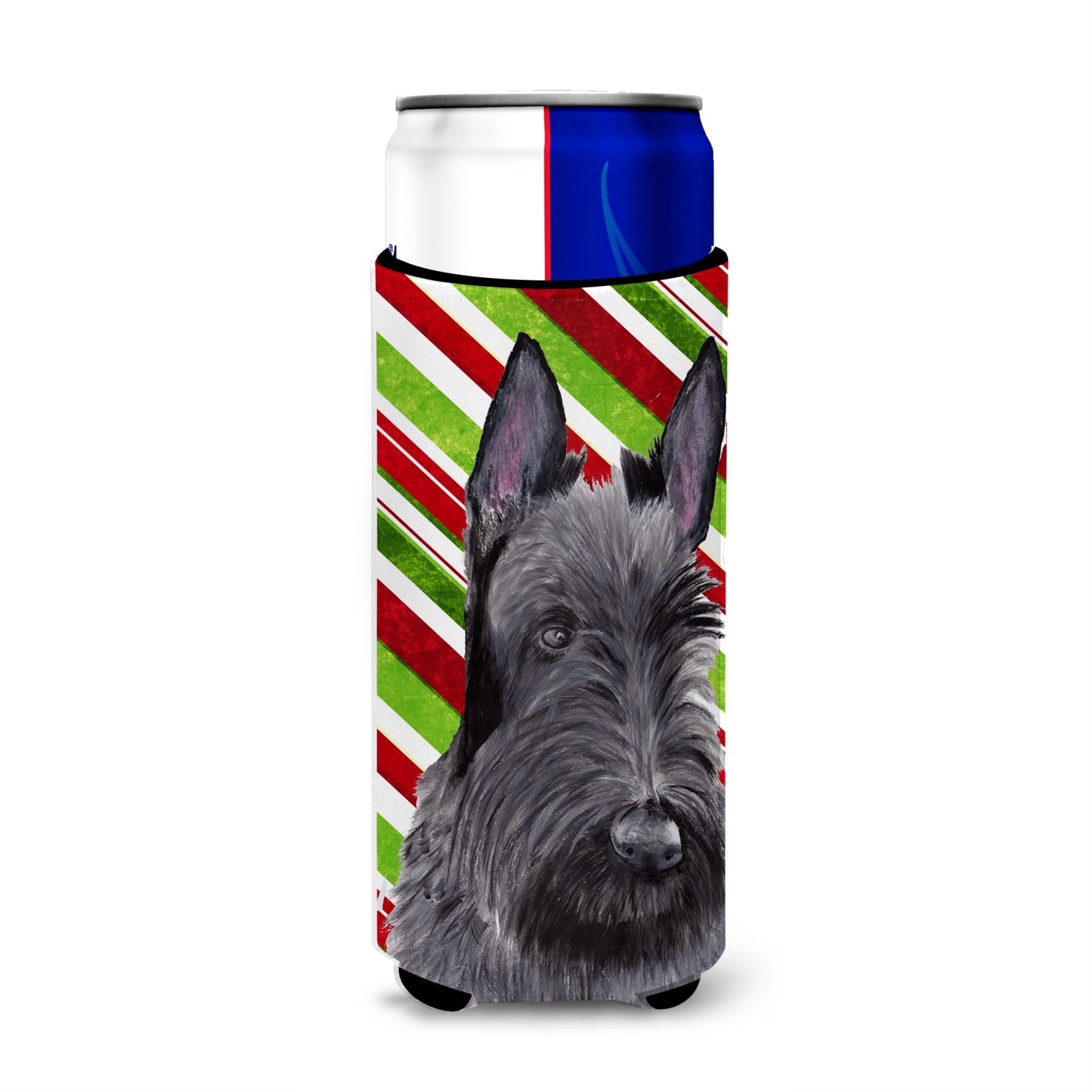 Scottish Terrier Candy Cane Holiday Christmas Ultra Beverage Insulators For Slim Cans Sc9346Muk