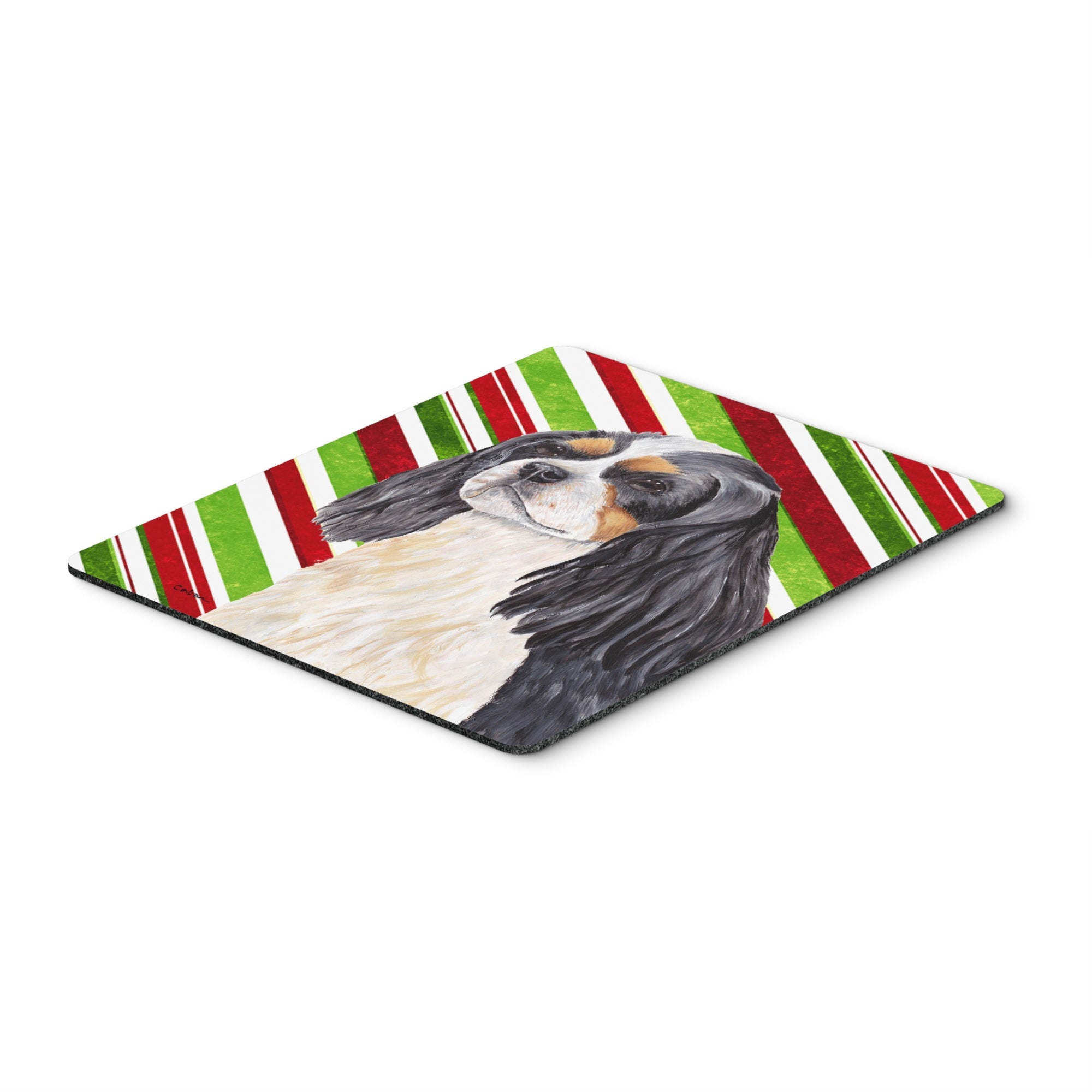 Caroline'S Treasures Mouse/Hot Pad/Trivet, Cavalier Spaniel Candy Cane Holiday Christmas (Sc9351Mp)