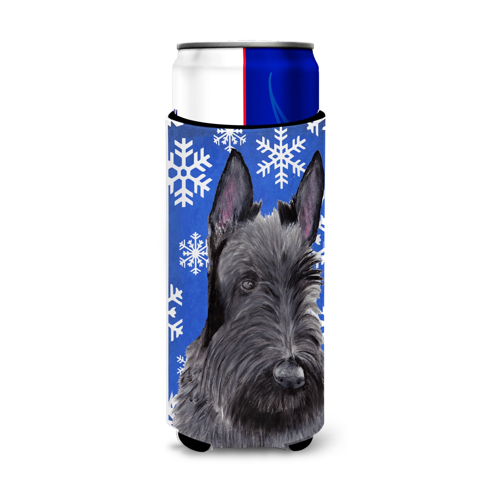 Scottish Terrier Winter Snowflakes Holiday Ultra Beverage Insulators For Slim Cans Sc9386Muk