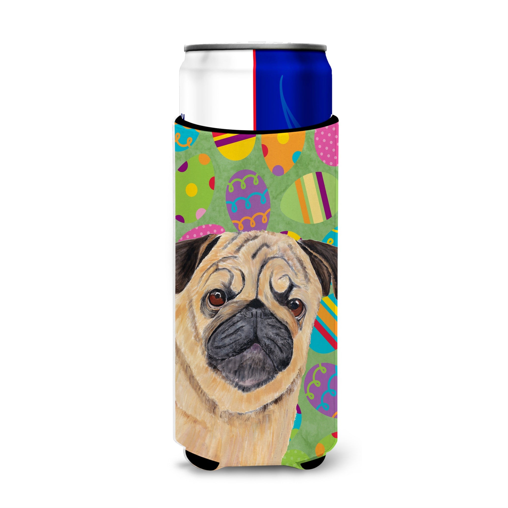 Pug Easter Eggtravaganza Ultra Beverage Insulators For Slim Cans Sc9451Muk