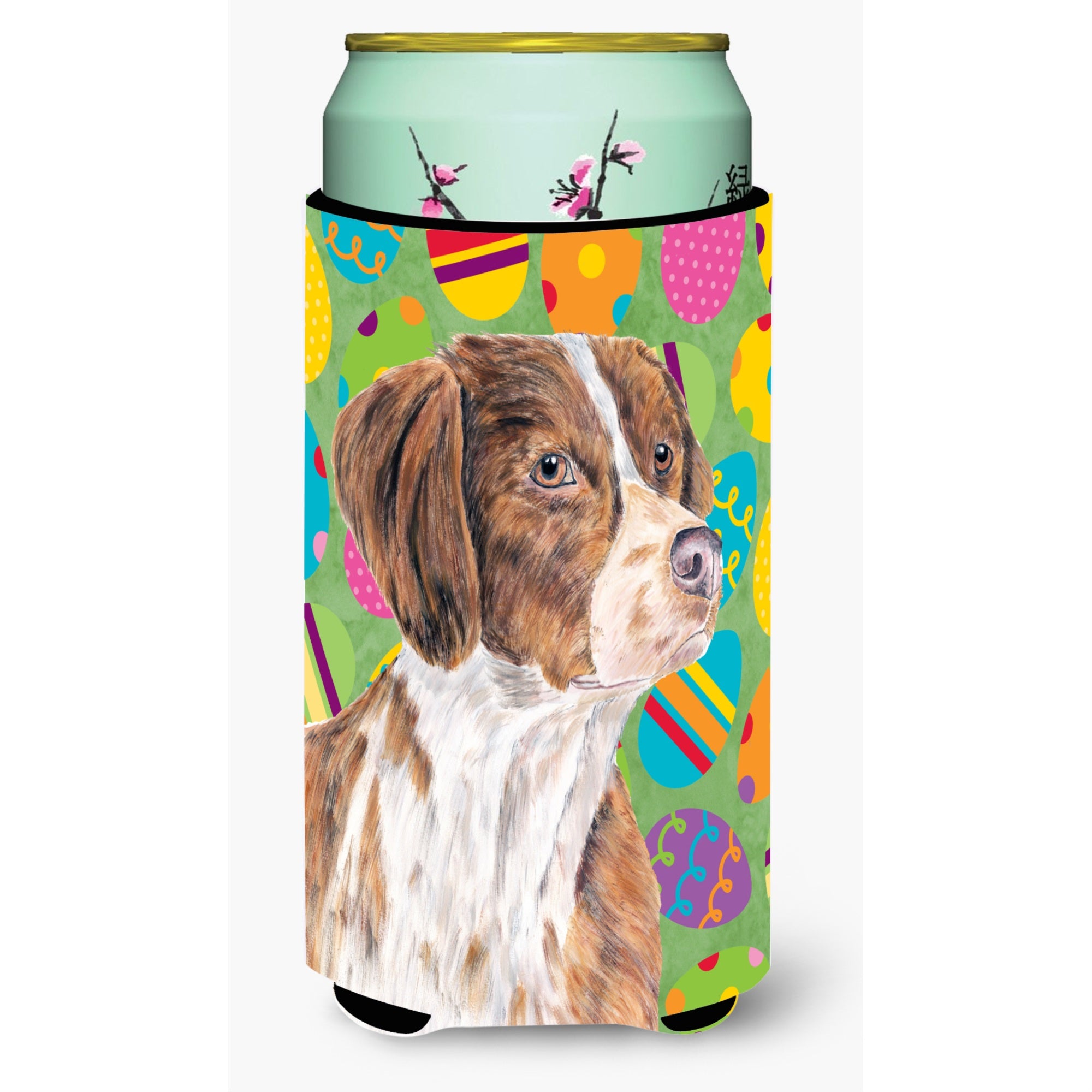 Caroline'S Treasures Brittany Easter Eggstravaganza Koozie Hugger, Tall, Multicolor