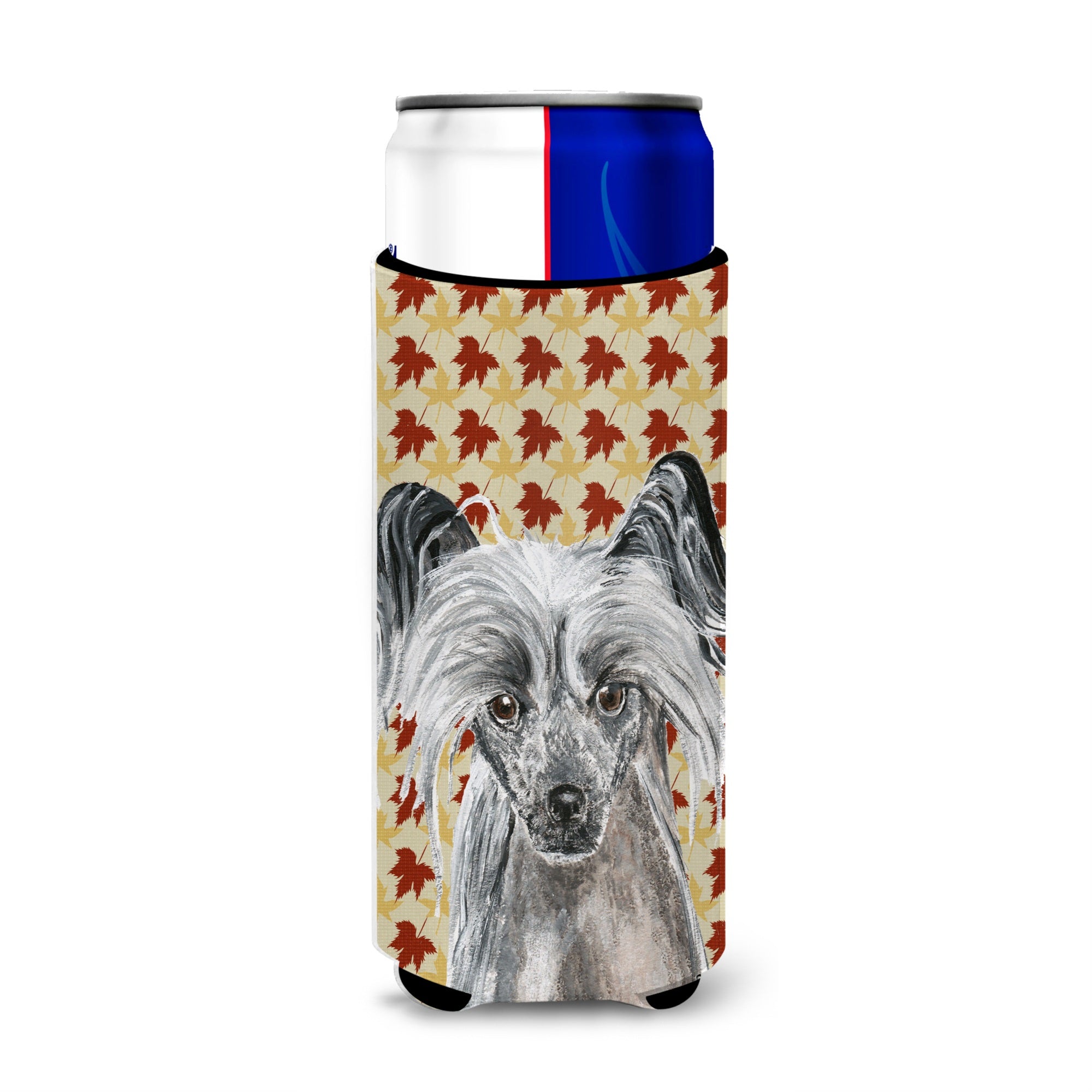 Chinese Crested Fall Leaves Ultra Beverage Insulators For Slim Cans