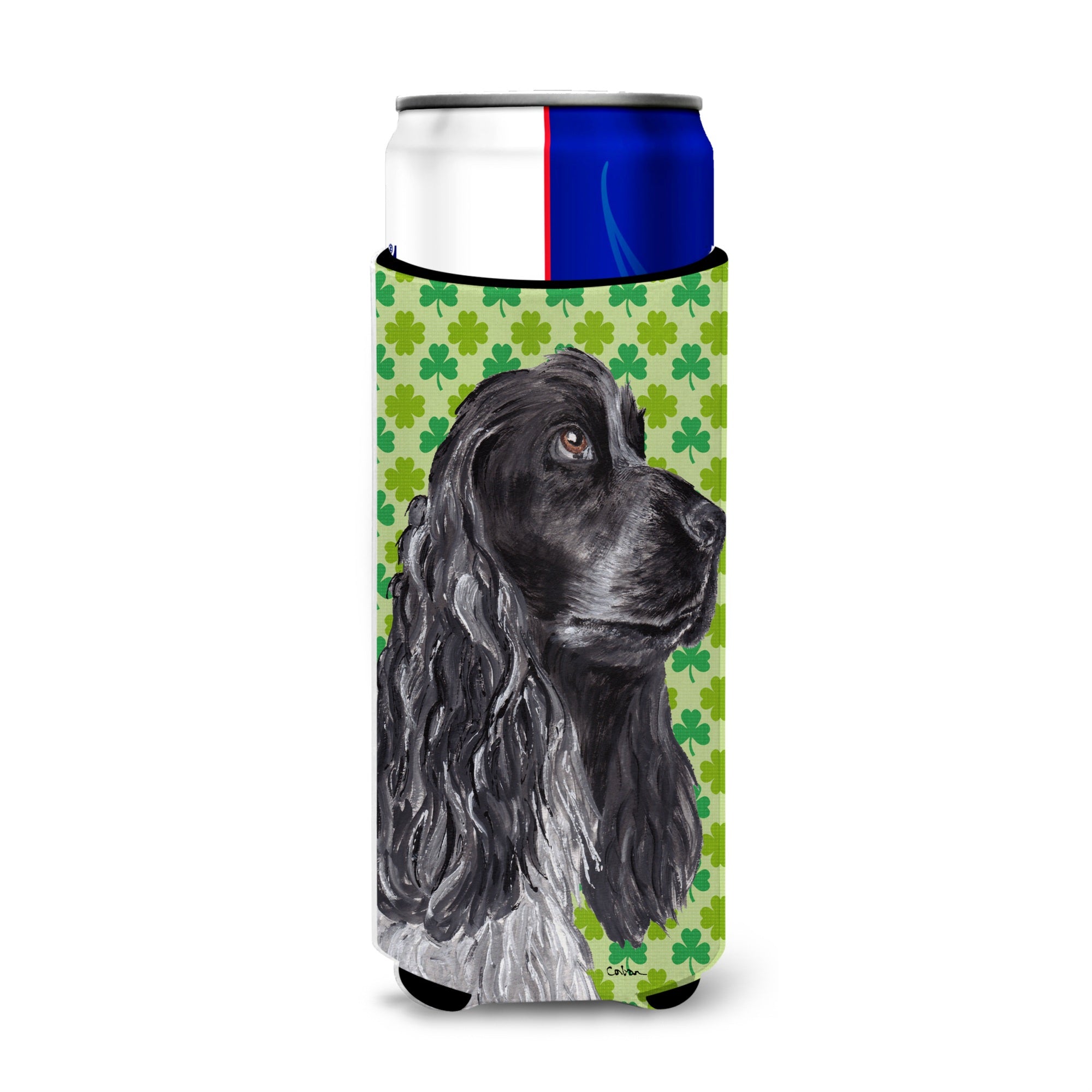 Cocker Spaniel St Patrick'S Irish Ultra Beverage Insulators For Slim Cans