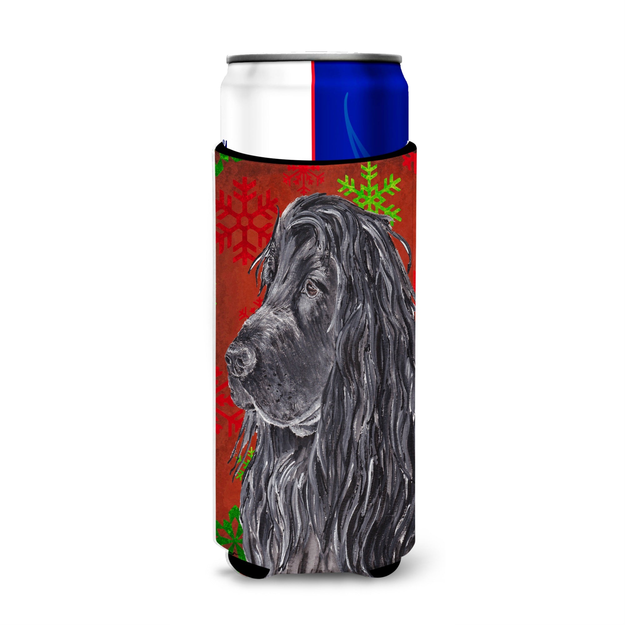 English Cocker Spaniel Red Snowflake Christmas Ultra Beverage Insulators For Slim Cans