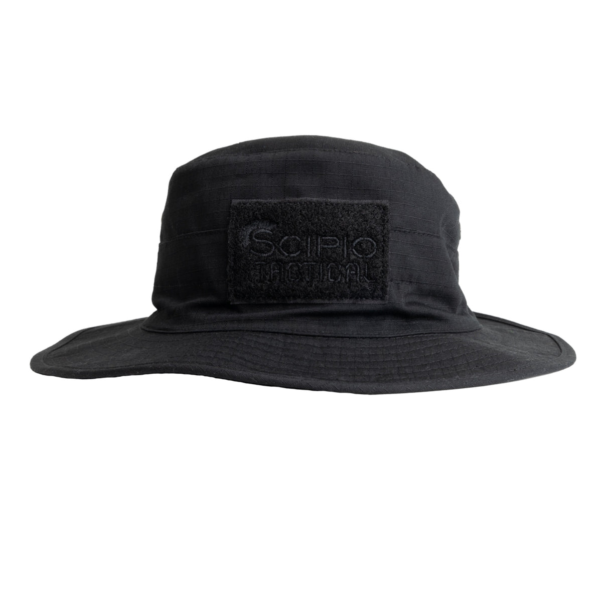 Scipio Scbucketbk Bucket Hat Adjustable Military-Style Boonie Hat - Ventilated Cooling Comfort Tactical Style Hat Black