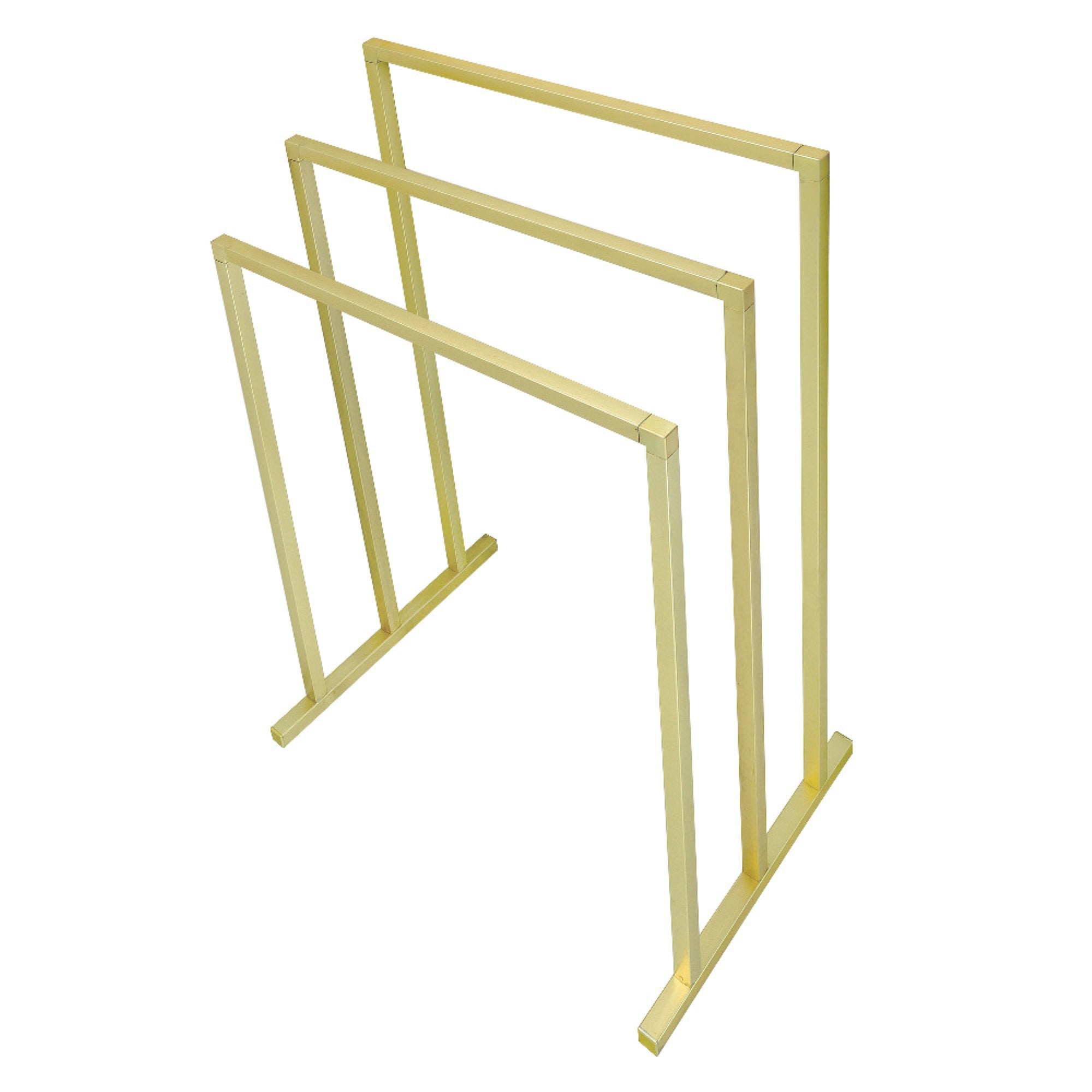 Kingston Brass Scc8287 Pedestal 3-Tier Steel Construction Towel Rack, Brushed Brass
