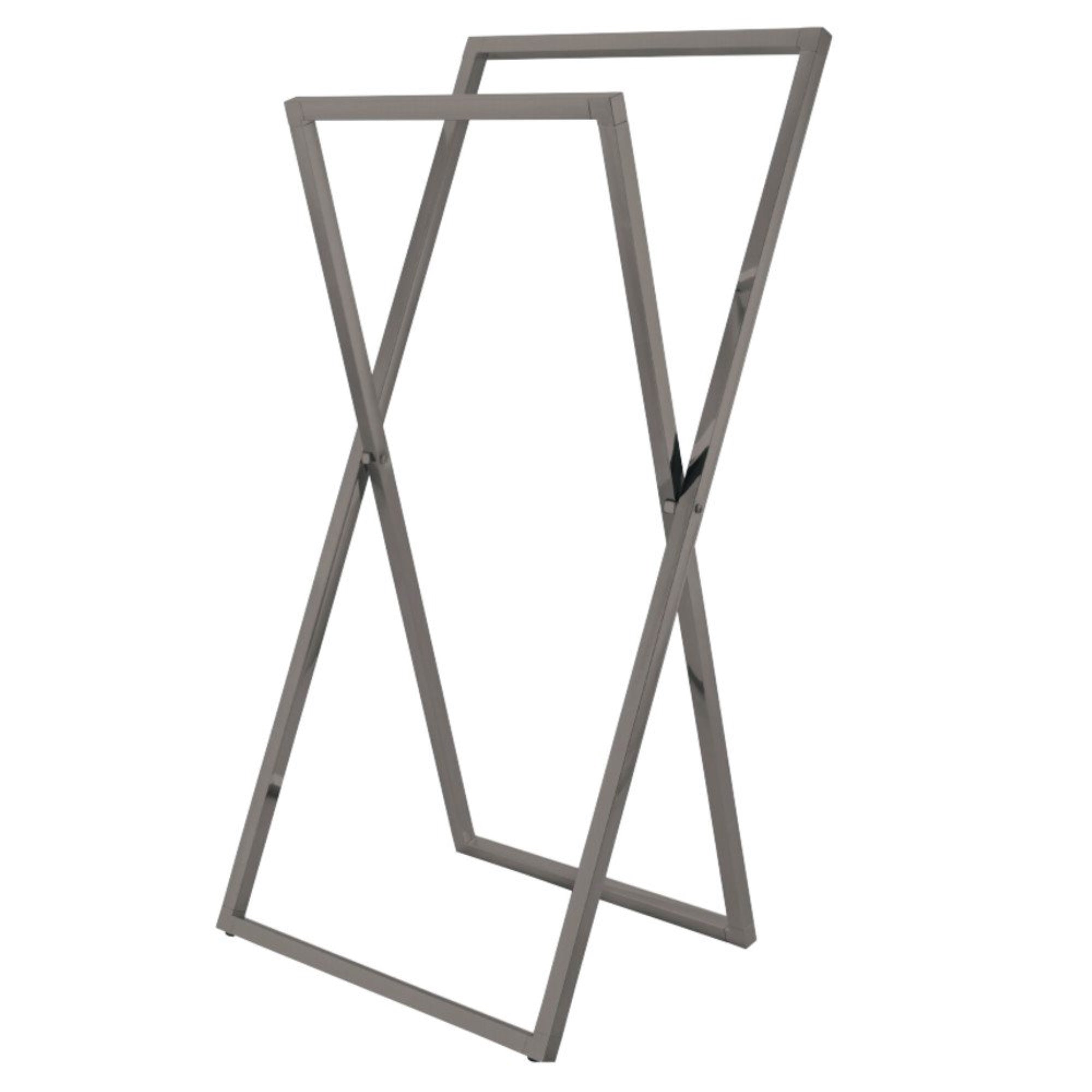 Kingston Brass Scc8298 Pedestal X Style Steel Construction Towel Rack, Brushed Nickel