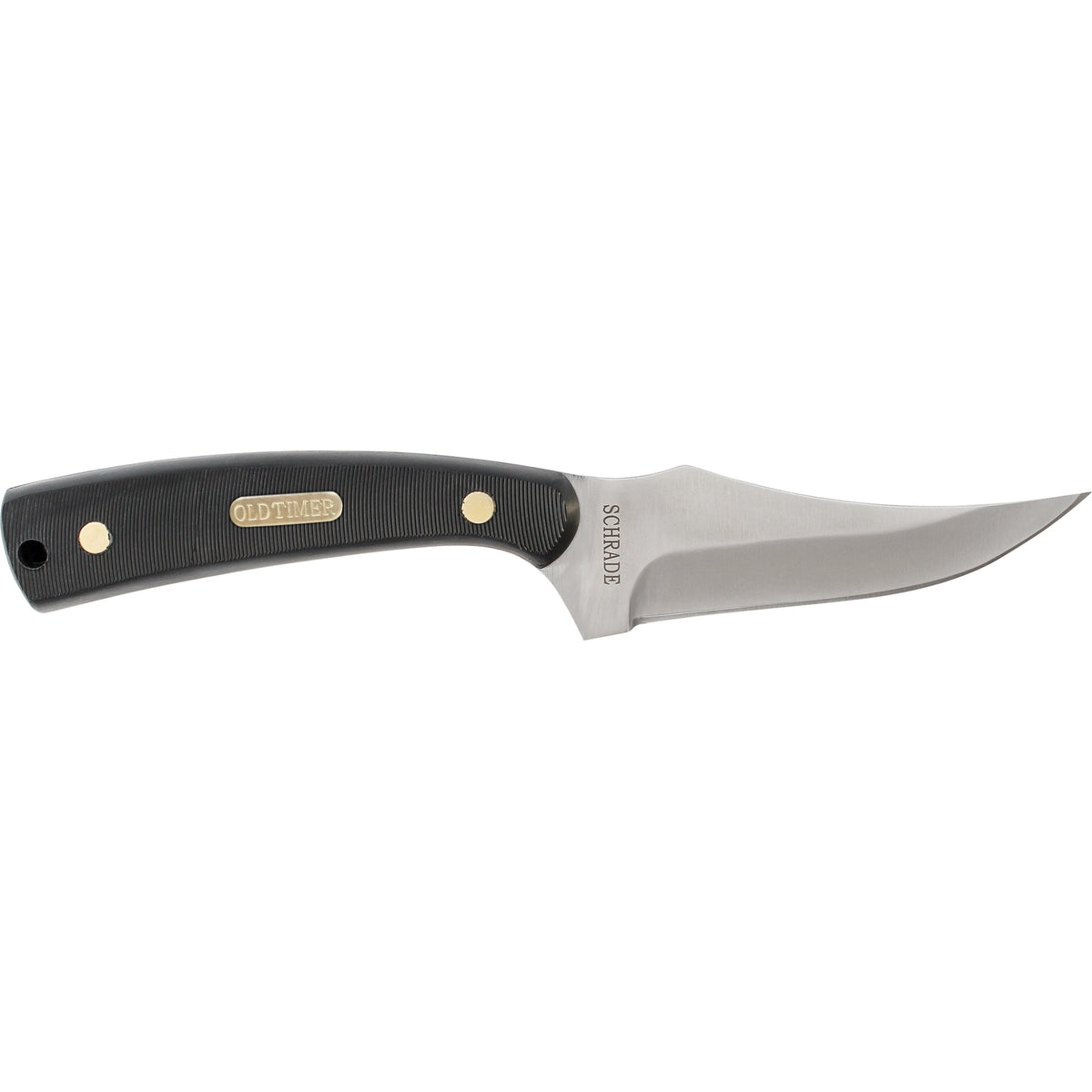 152Otl - Schrade Old Timer Large Sharpfinger W/Leather Sheath. 7Cr17Mov Steel.