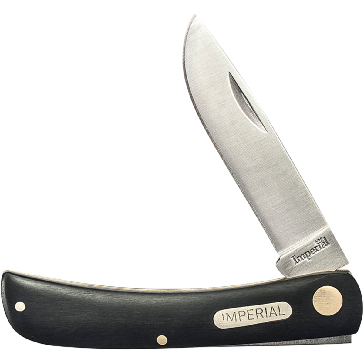 Imp22 - Schrade Imperial Folder Black Handle Single Blade. 7Cr17Mov Steel.