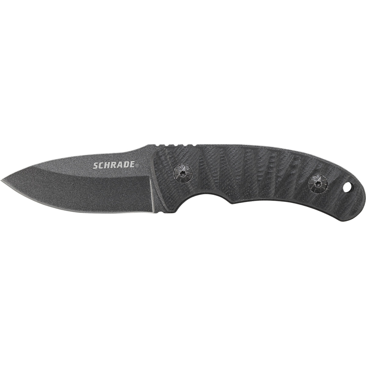 Schf57 - Schrade Small Fixed Blade, 65Mn High Carbon Steel, G10 Handle Thermoplastic Sheath
