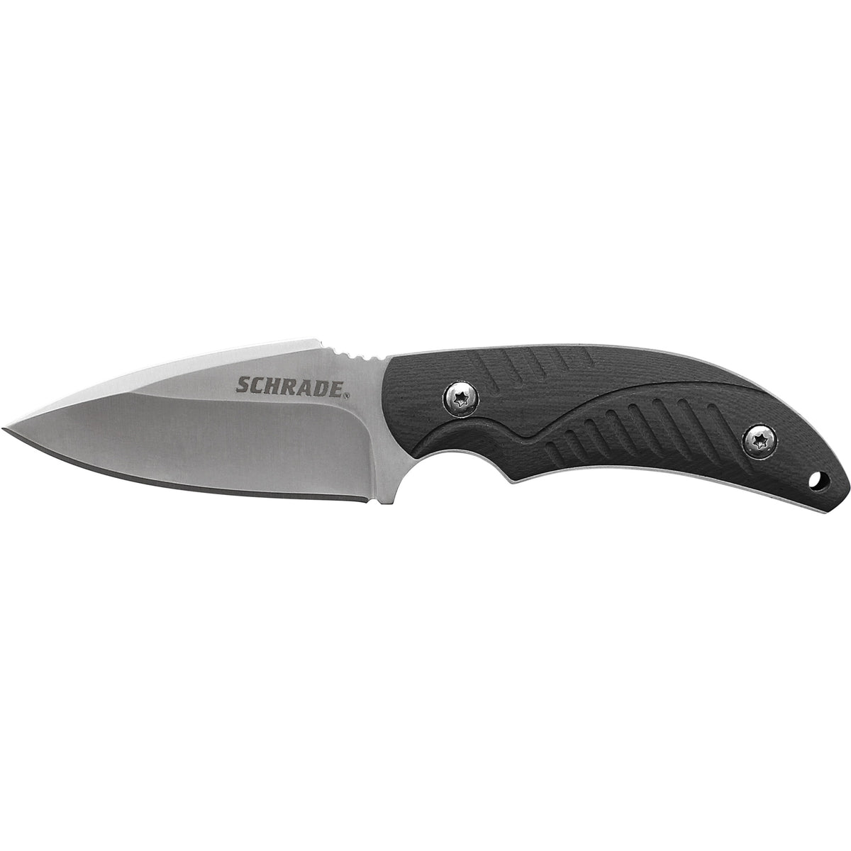 Schf66 - Schrade 7Cr17Mov Drop Point Fixed Blade, Tpe Handles W/Lanyard Hole, Polyester Sheath