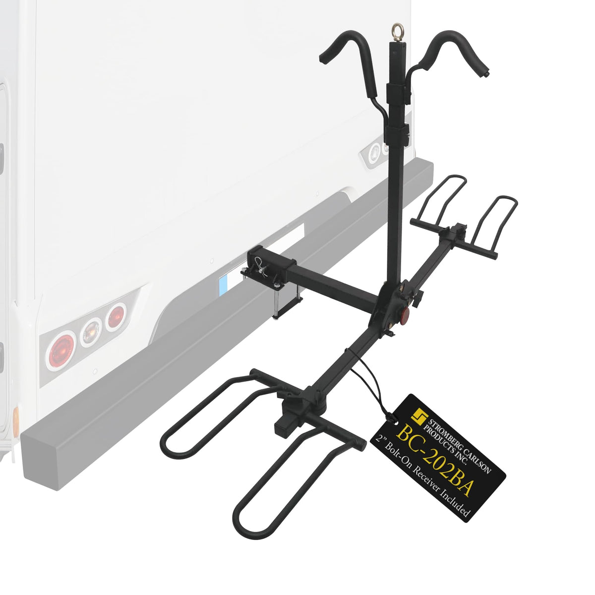 Stromberg Carlson Bc-202Ba 2-Bike Rack For Vehicle - Bike Rack Hitch Mount, Rigid Car Bike Rack, Bike Accessories For Rv, Bike Rack For Suv, Bike Rack For Truck, Trailer Hitch Bike Rack