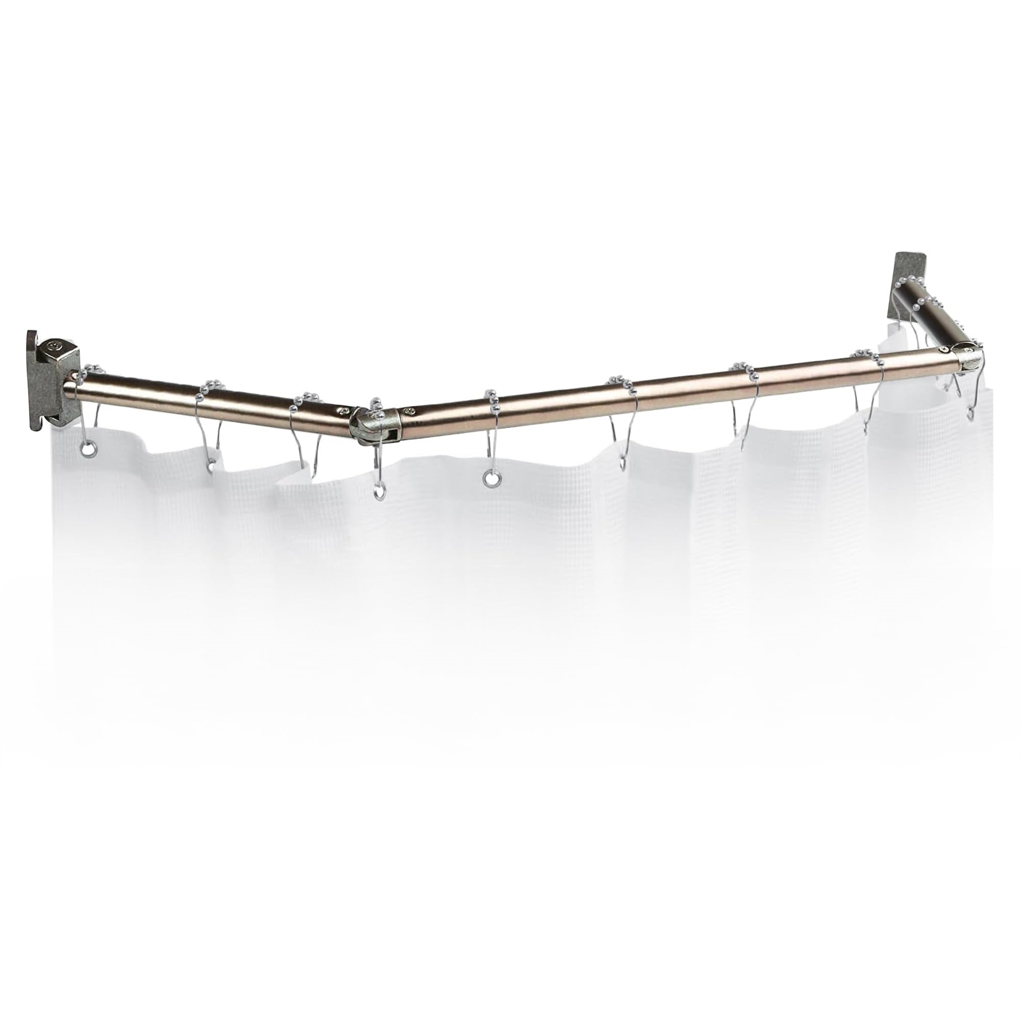 Stromberg Carlson Ext-3542S Extend-A-Shower Rv Rod - Hinged Design For 35' To 40' Openings Flexible, Spacious, And Durable Shower Curtain Rod - Folding Mechanism For Compact Storage - Satin