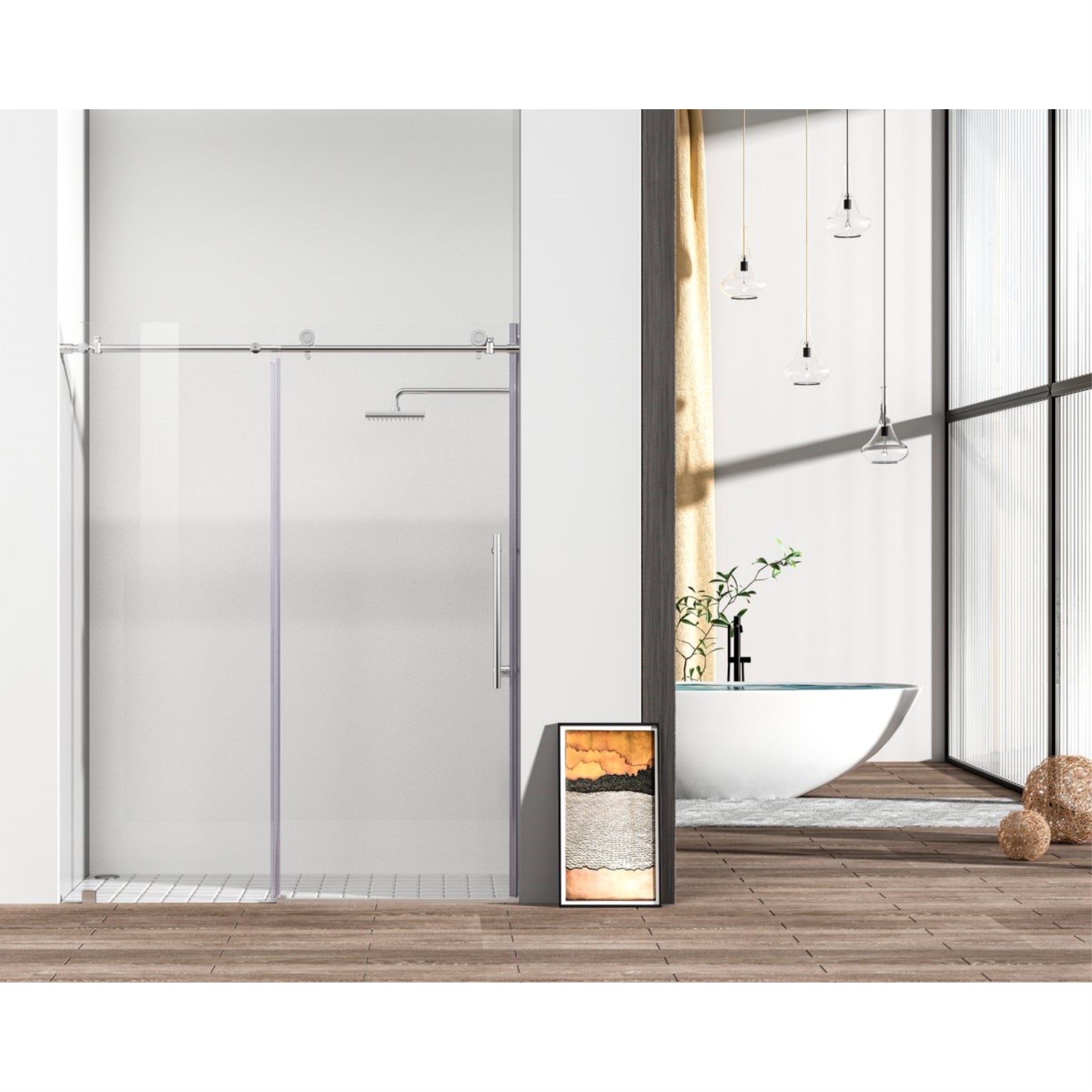 Frameless Shower Door 60 X 76 Polished Chrome