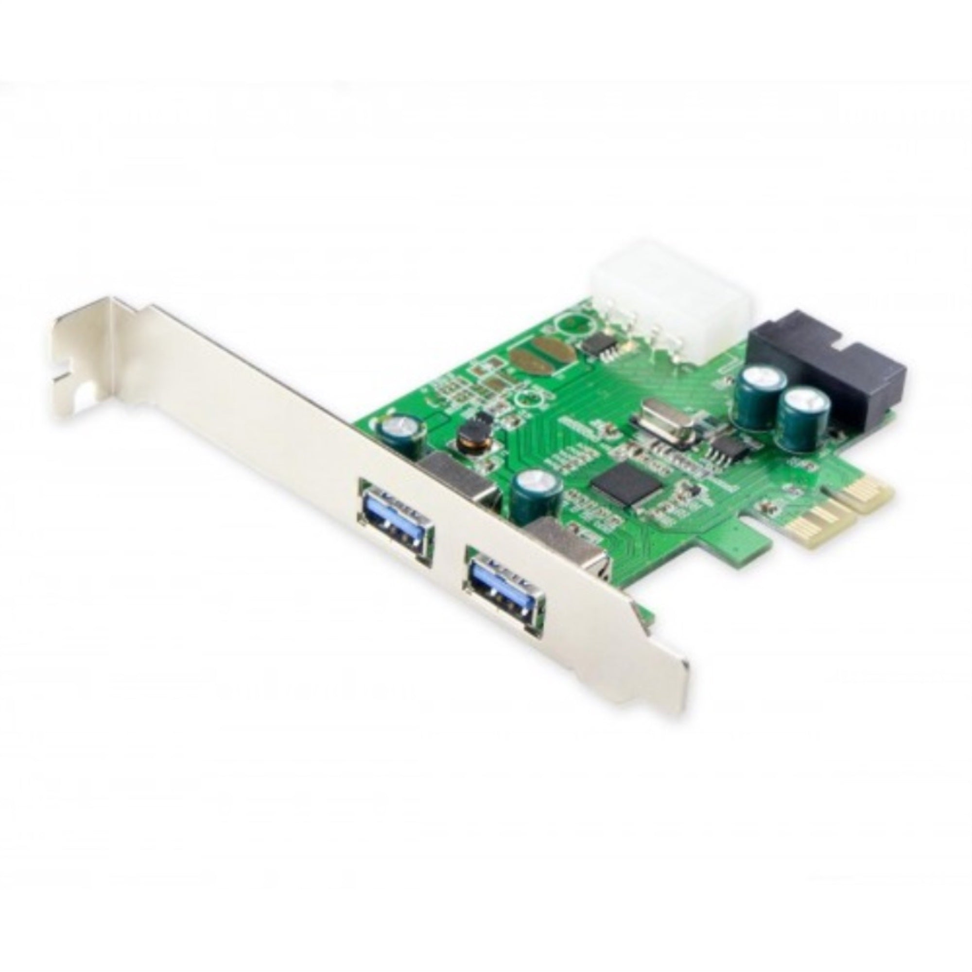 PCI-Express USB 3.0 2x External Port + 1x Header (2x Internal Port) Card, Renesas Chipset, with LPB, Molex Power