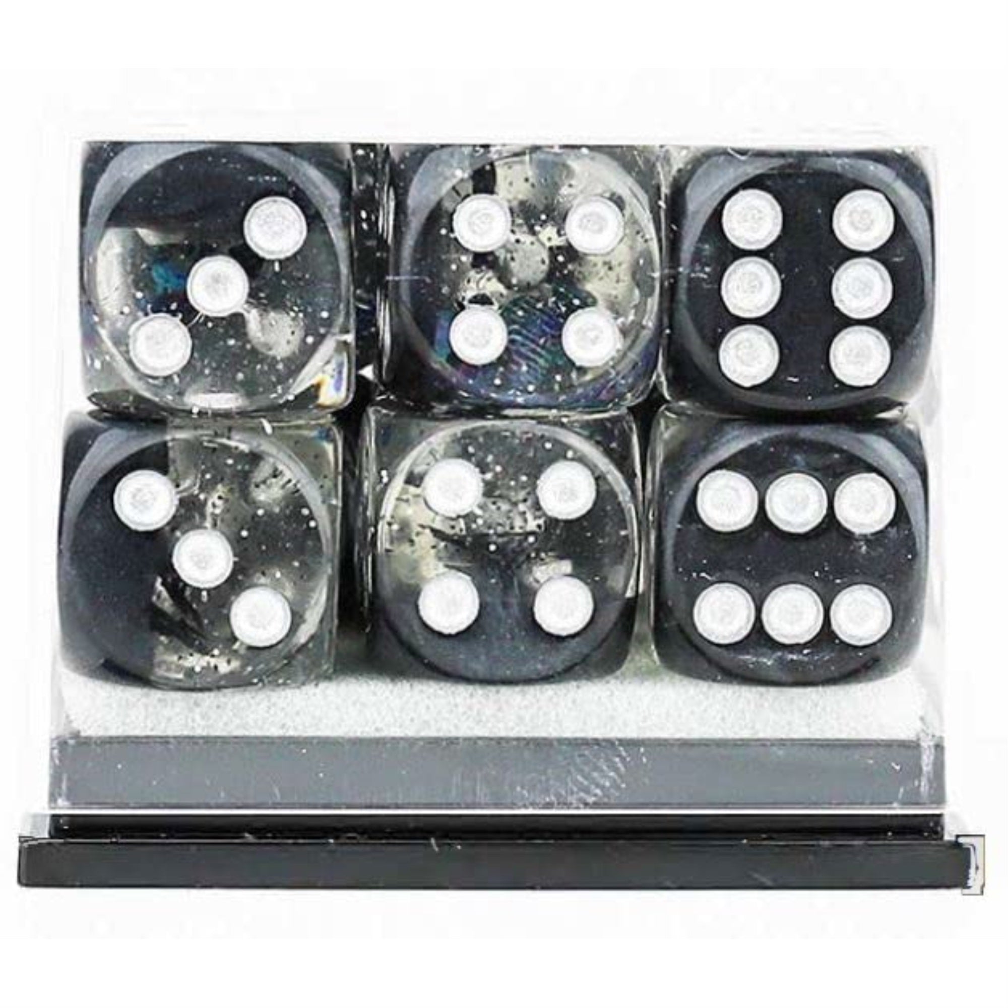 Sirius Dice 12Mm D6 Clubs W/Silver (18)