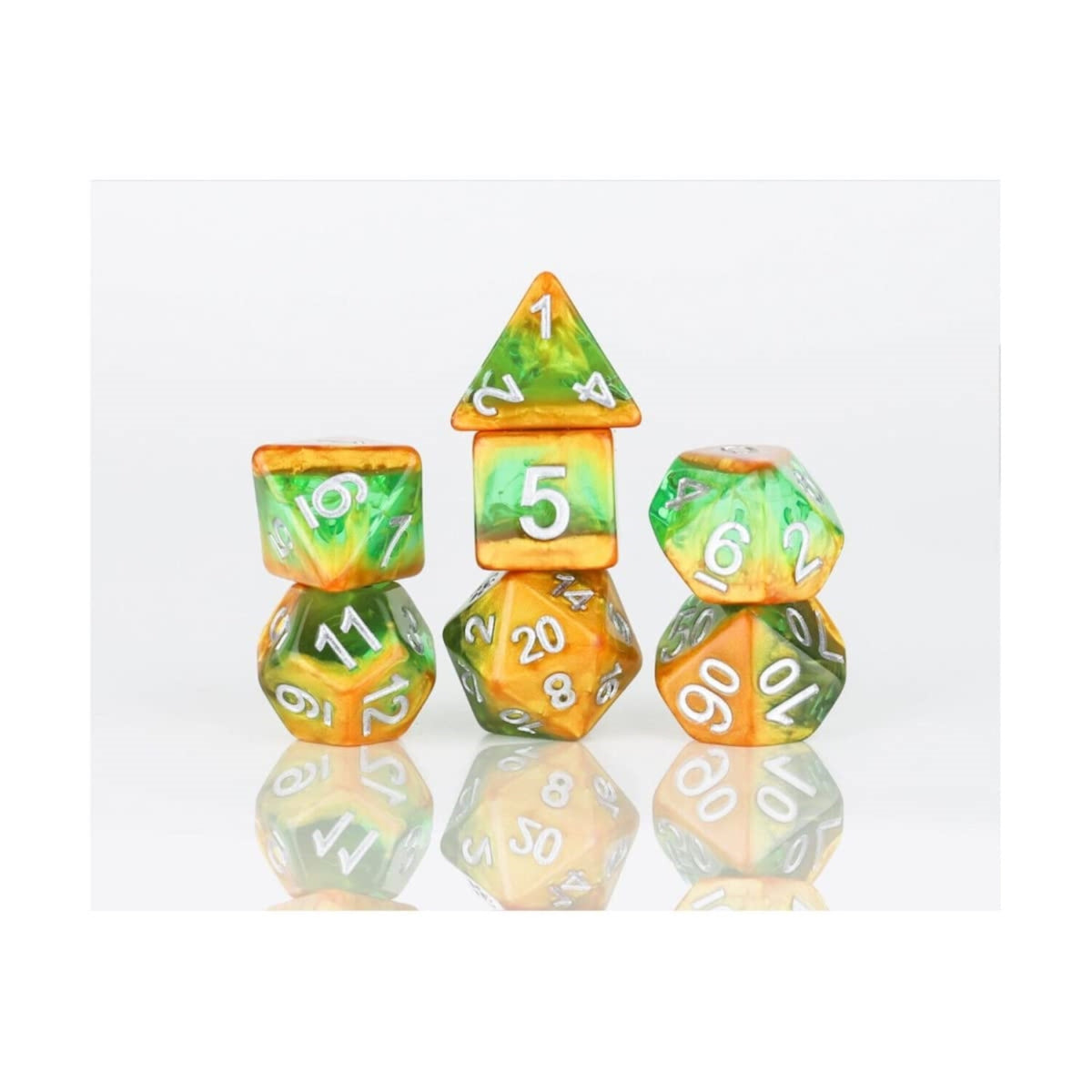Polyhedral Dice Set: Rainforest (7)