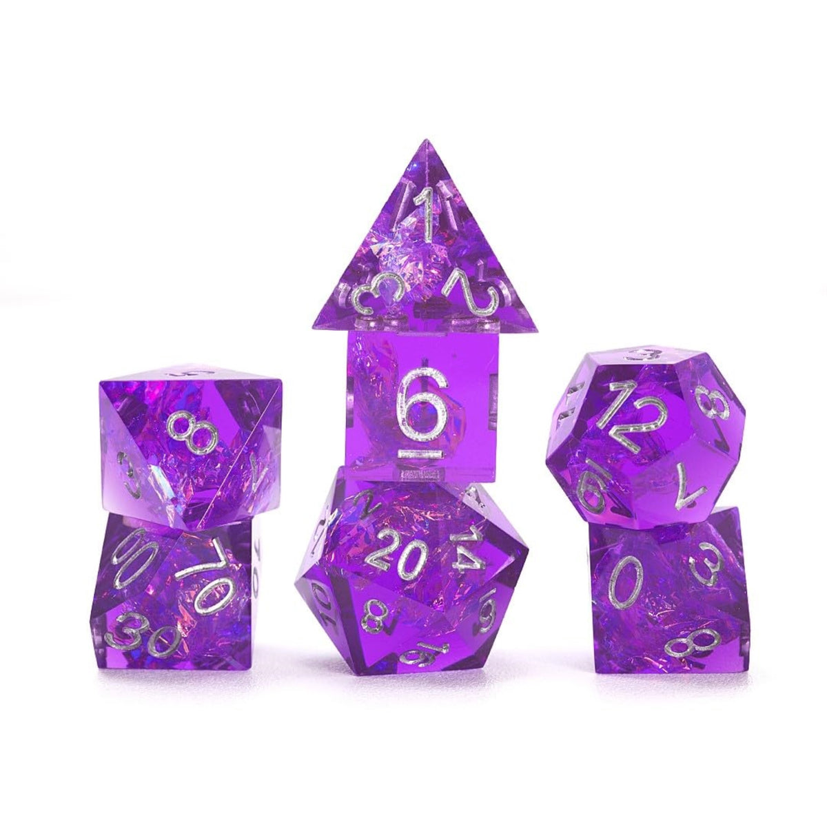 Rpg Dice Set (7): Sharp Purple Fairy