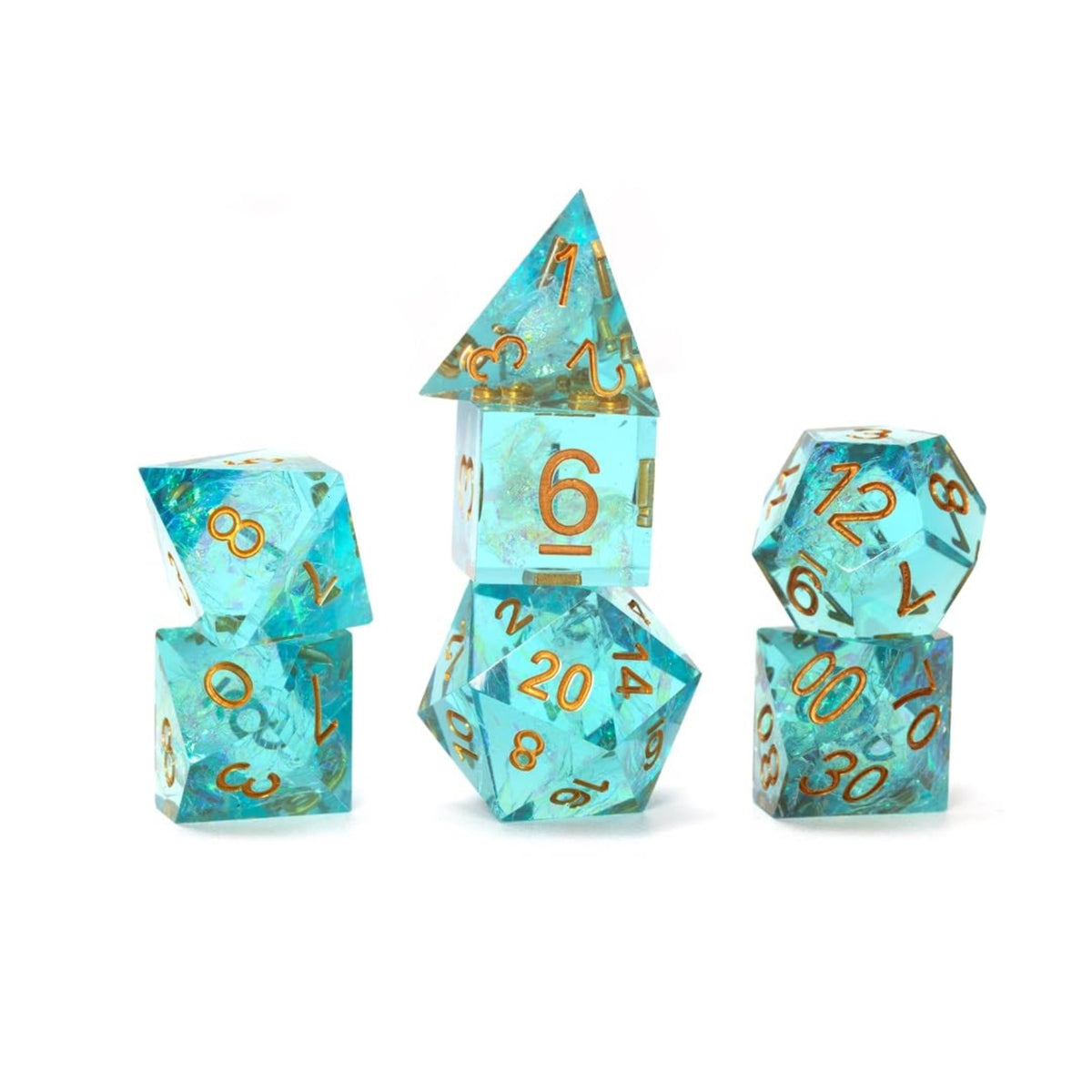 Rpg Dice Set (7): Sharp Aqua Fairy