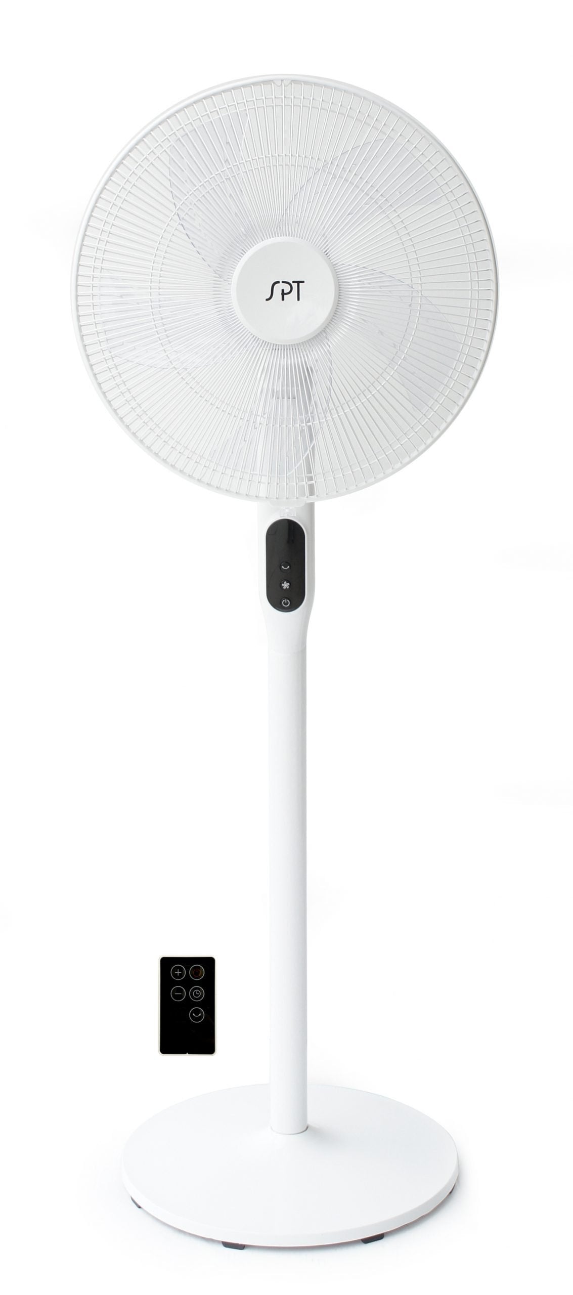 16 Dc-Motor Energy Saving Stand Fan With Remote And Timer-Piano White