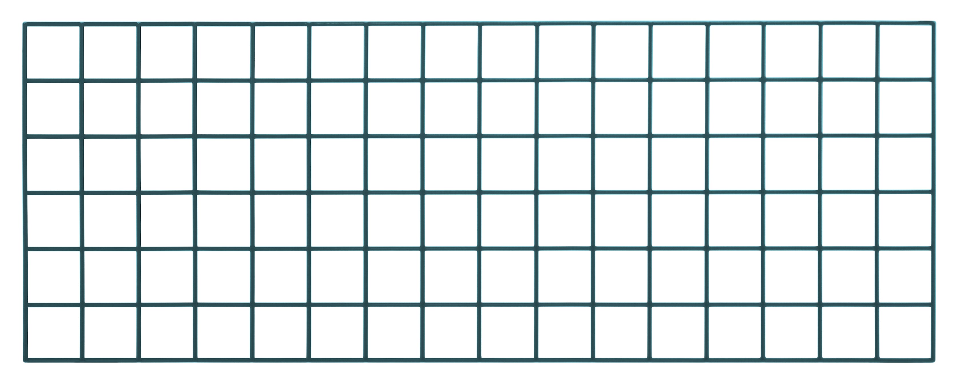 Store Grid Panel, 48"W x 18"H, green epoxy antimicrobial finish, NSF (does not include mounting brackets)