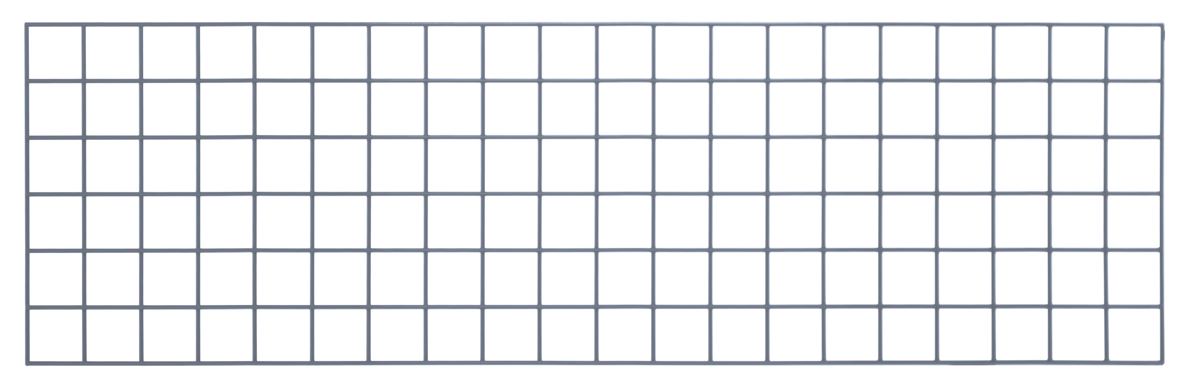 Store Grid Panel, 60"W x 18"H, gray epoxy antimicrobial finish, NSF (does not include mounting brackets)